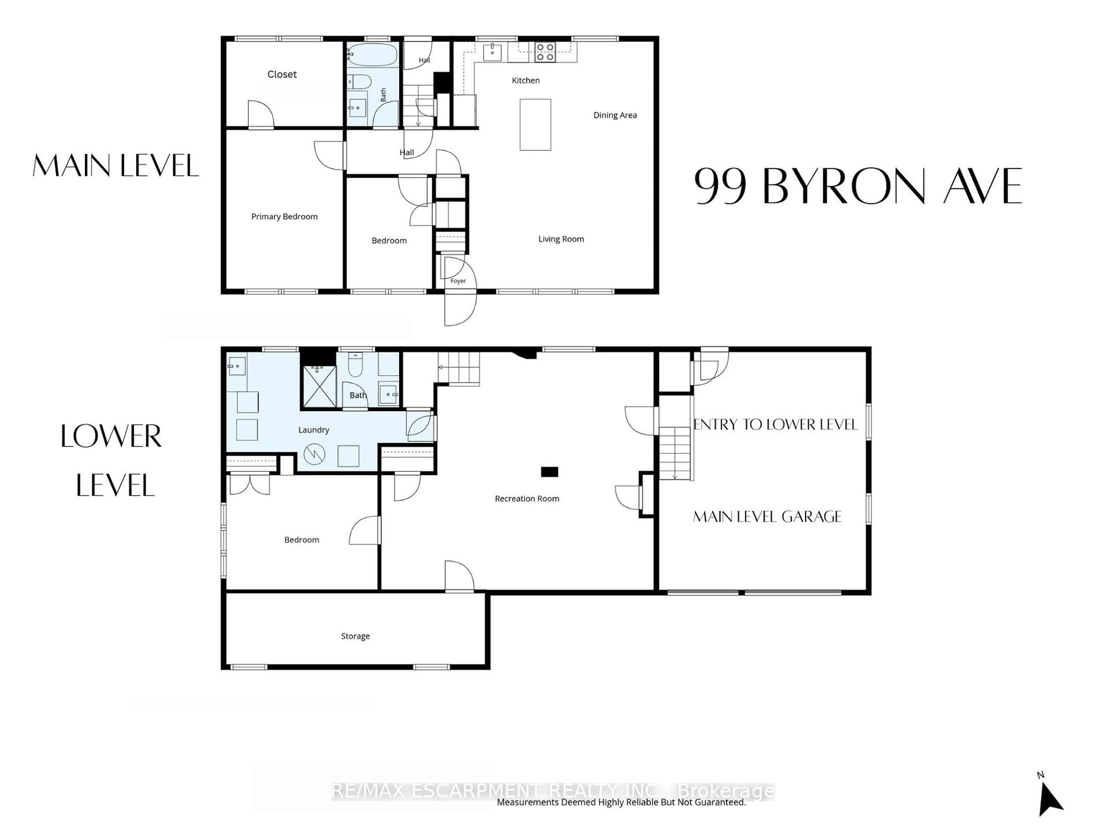Floor plan for 99 Byron Ave, Hamilton Ontario L8J 2T2
