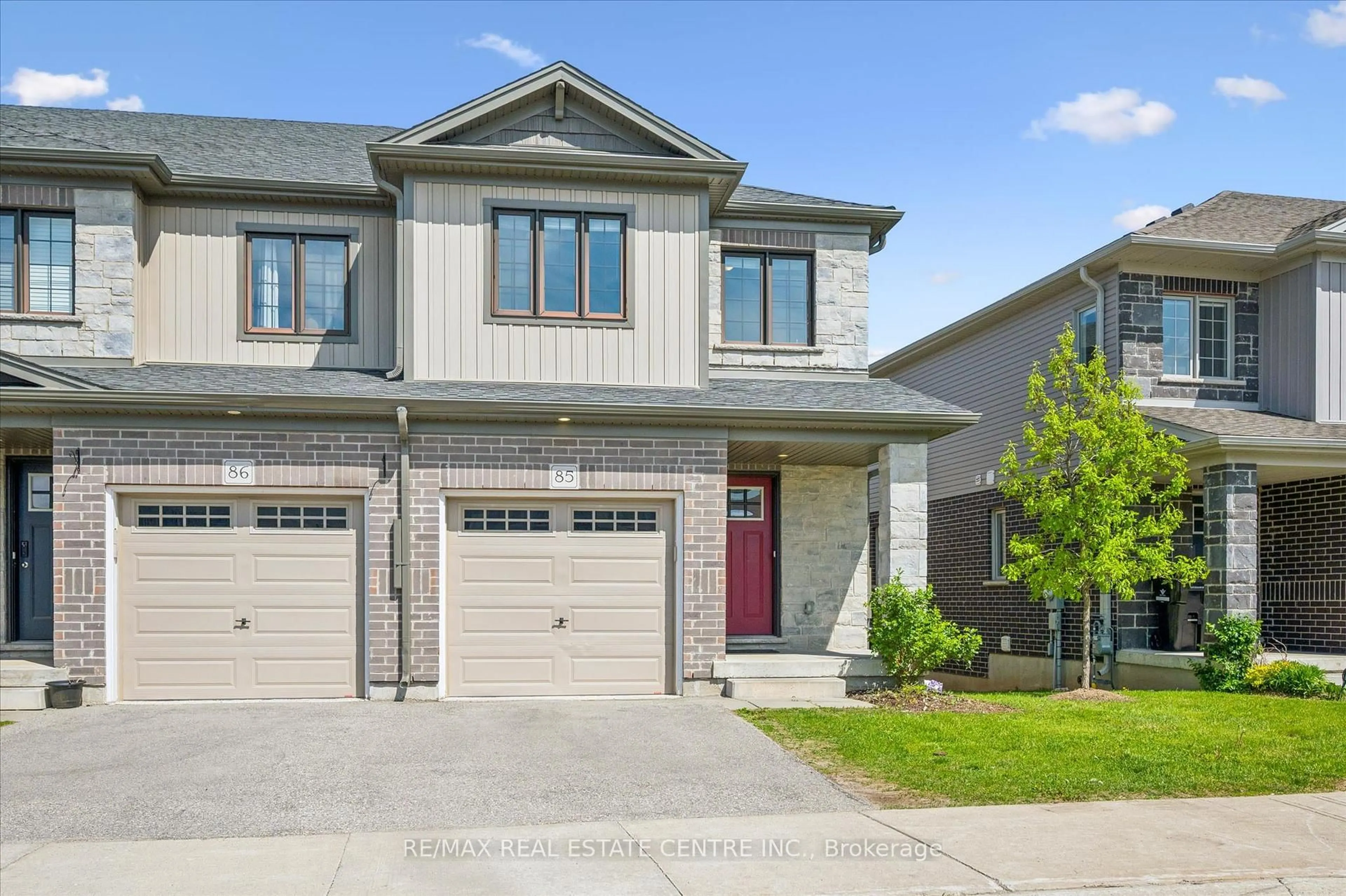 Home with brick exterior material, street for 135 Hardcastle Dr #85, Cambridge Ontario N1S 0B6