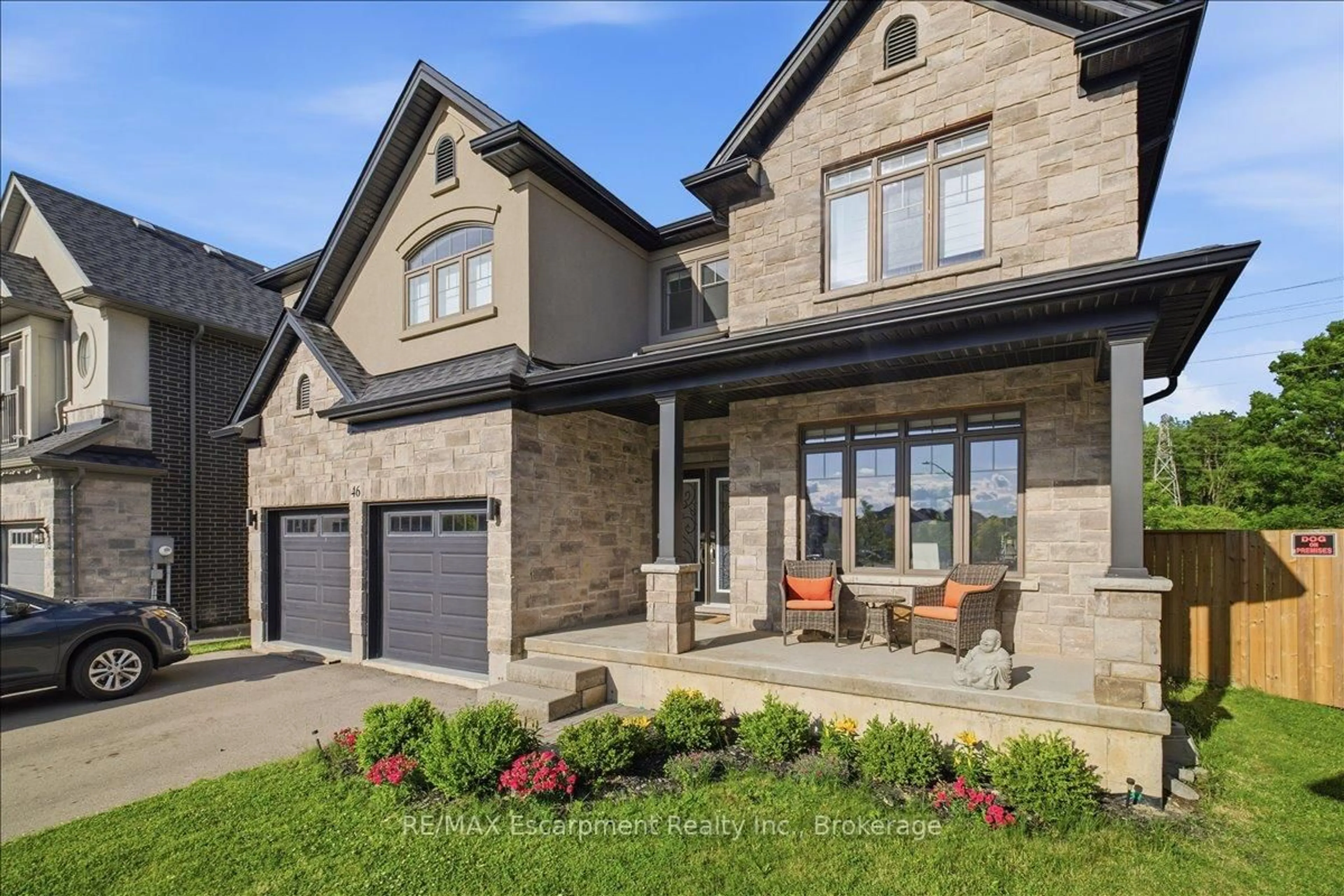 Home with brick exterior material, street for 46 Dougherty Crt, Hamilton Ontario L9K 0H7
