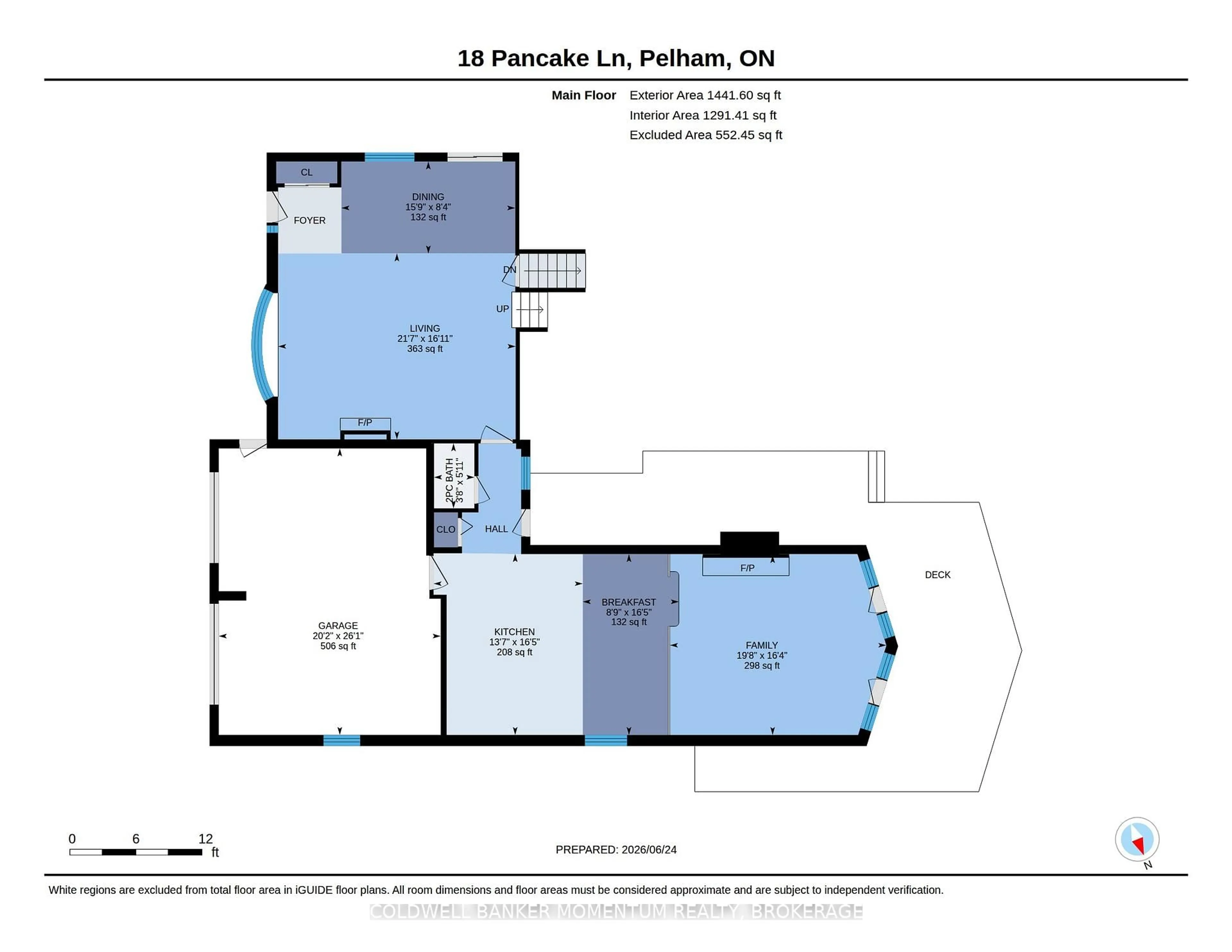Floor plan for 18 Pancake Lane, Pelham Ontario L3E 0V3