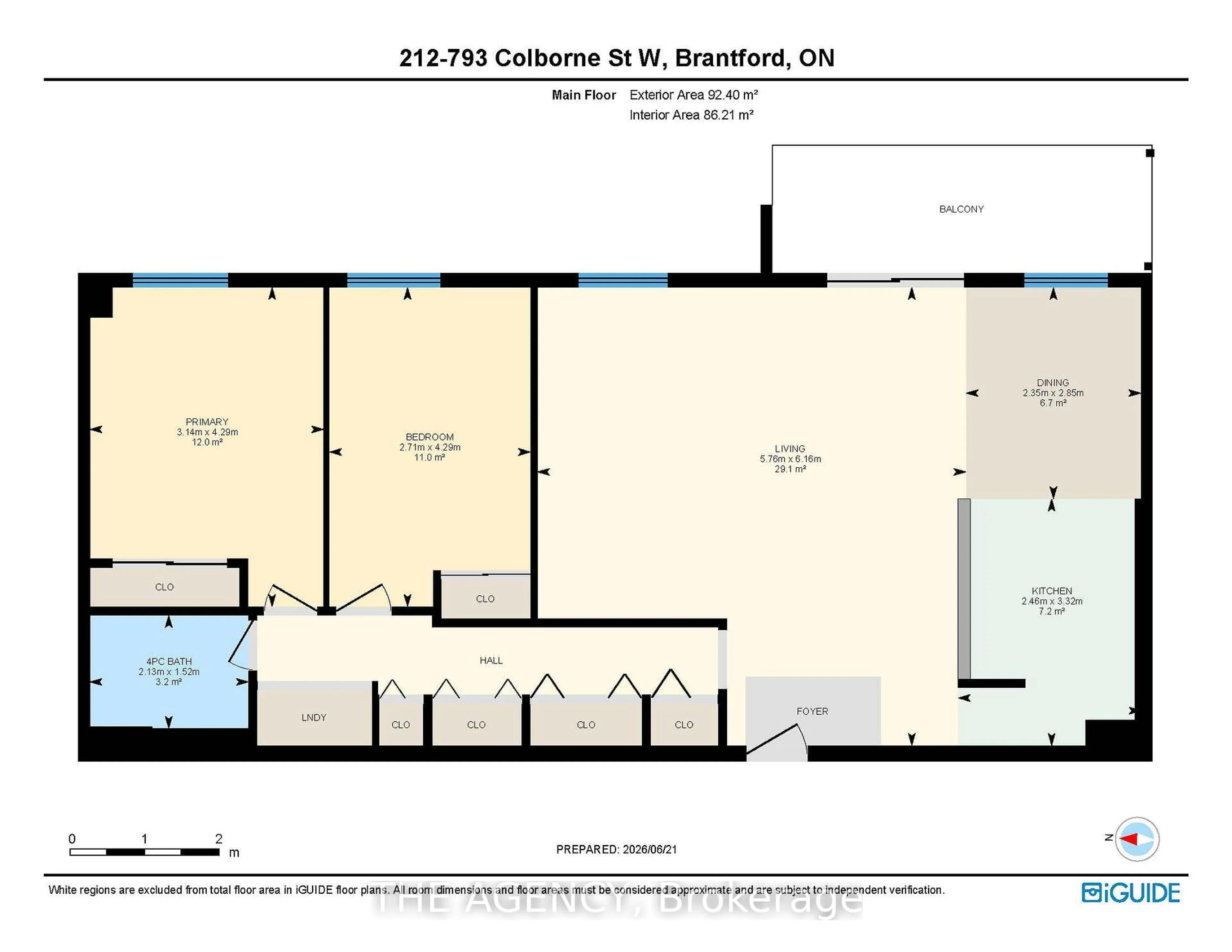Floor plan for 793 Colborne St #212, Brantford Ontario N3S 7J3