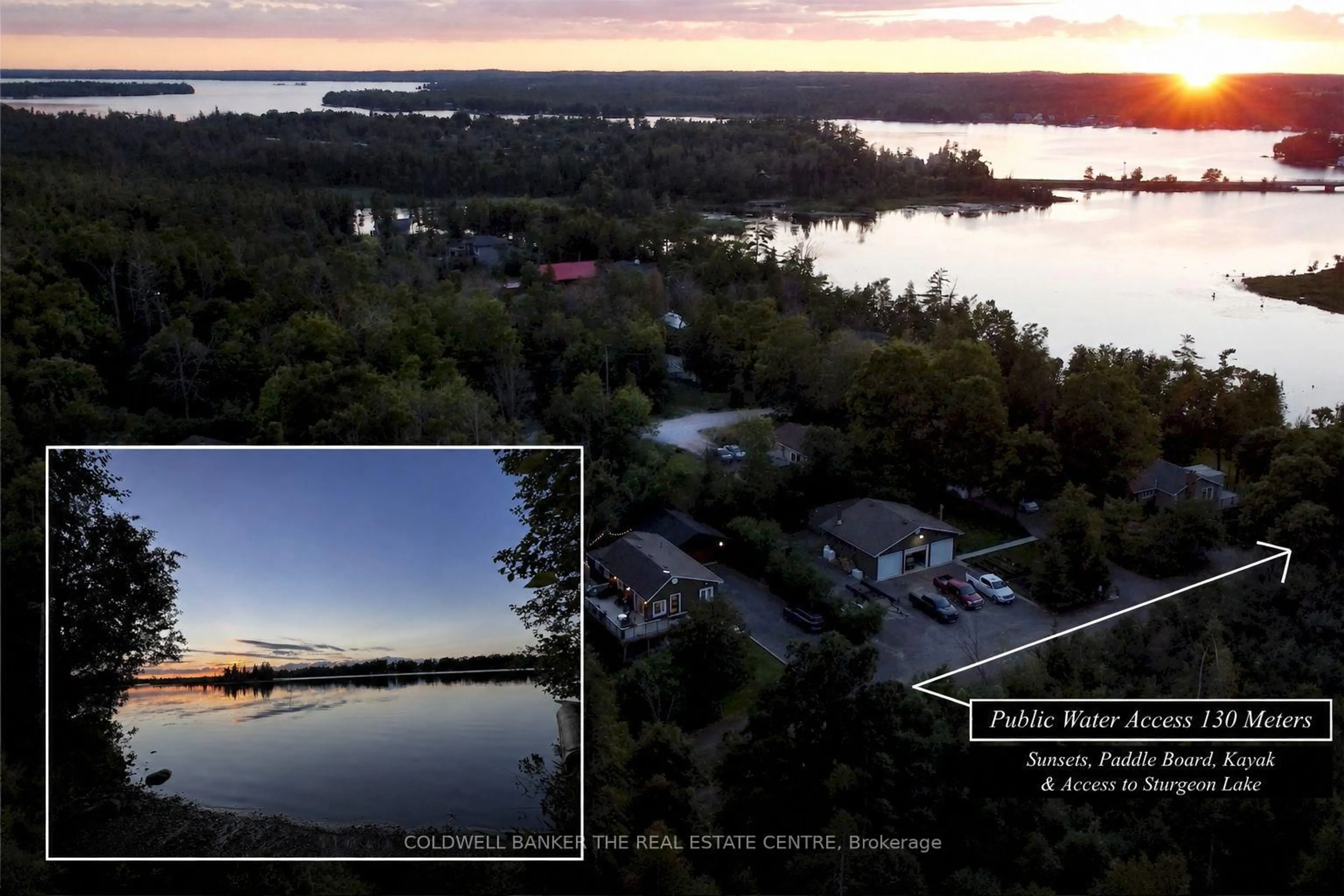 A pic from outside/outdoor area/front of a property/back of a property/a pic from drone, water/lake/river/ocean view for 521 Ranch Rd, Kawartha Lakes Ontario K0M 1A0