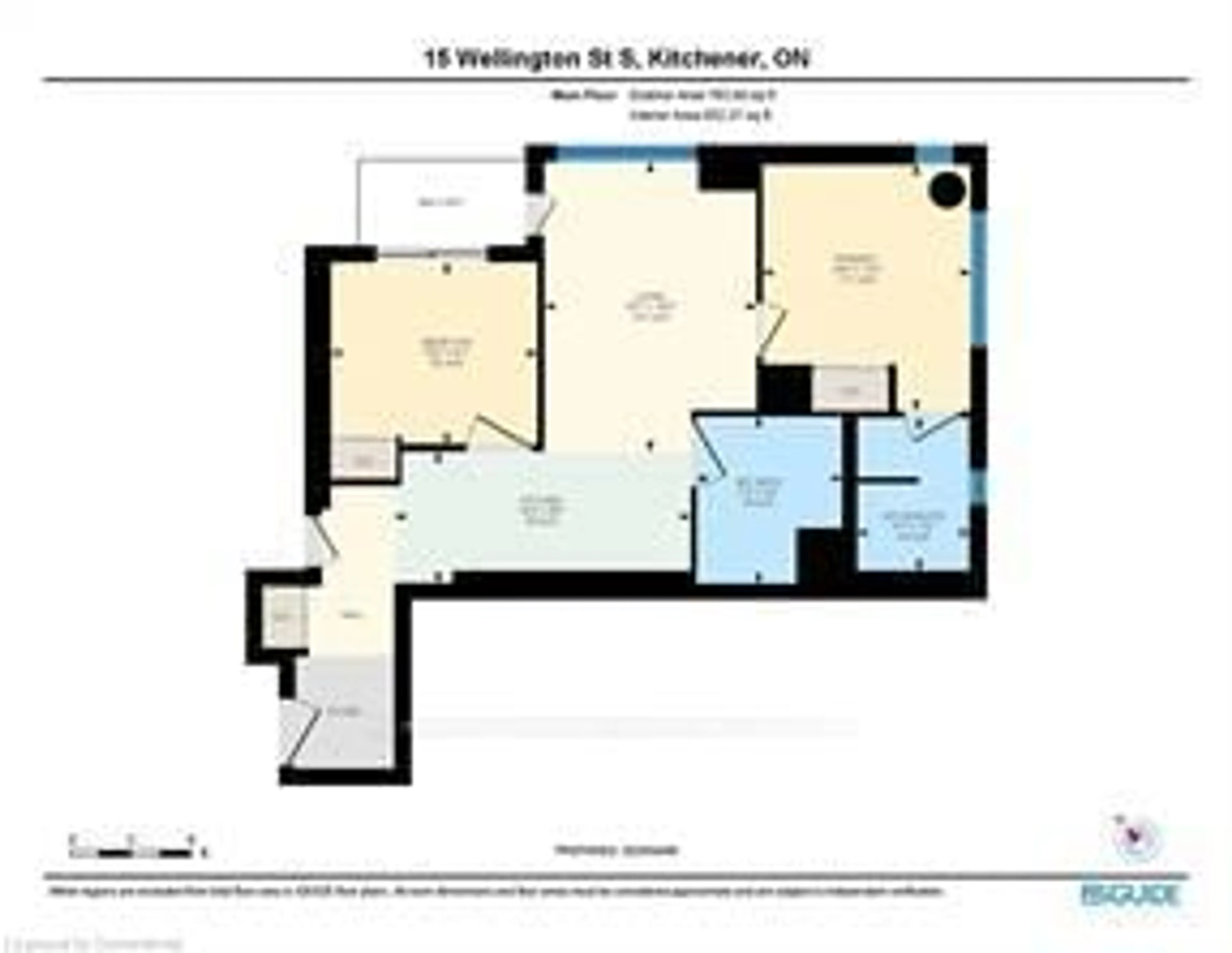 Floor plan for 15 Wellington St #1102, Kitchener Ontario N2G 0E4