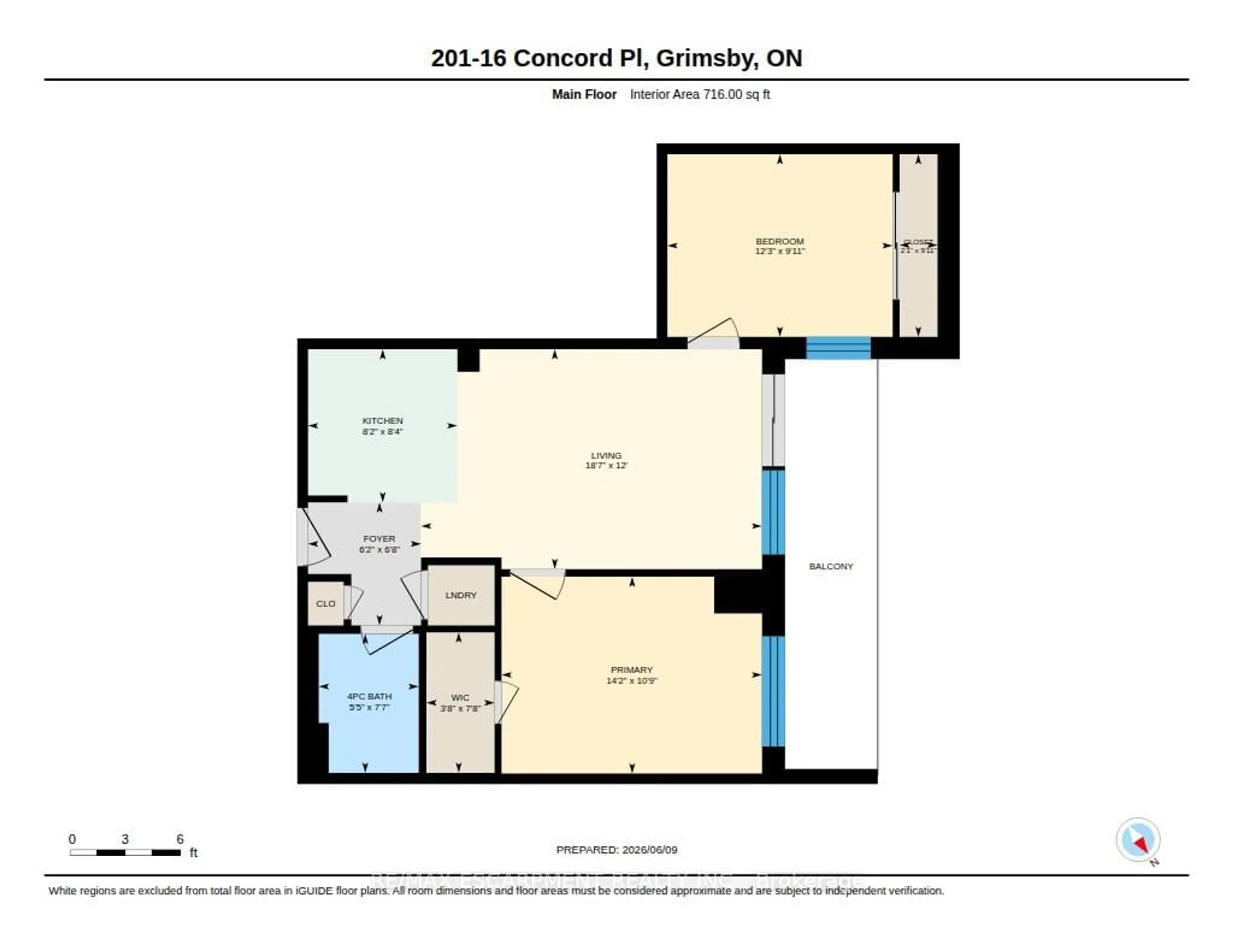 Floor plan for 16 Concord Pl #201, Grimsby Ontario L3M 0J1