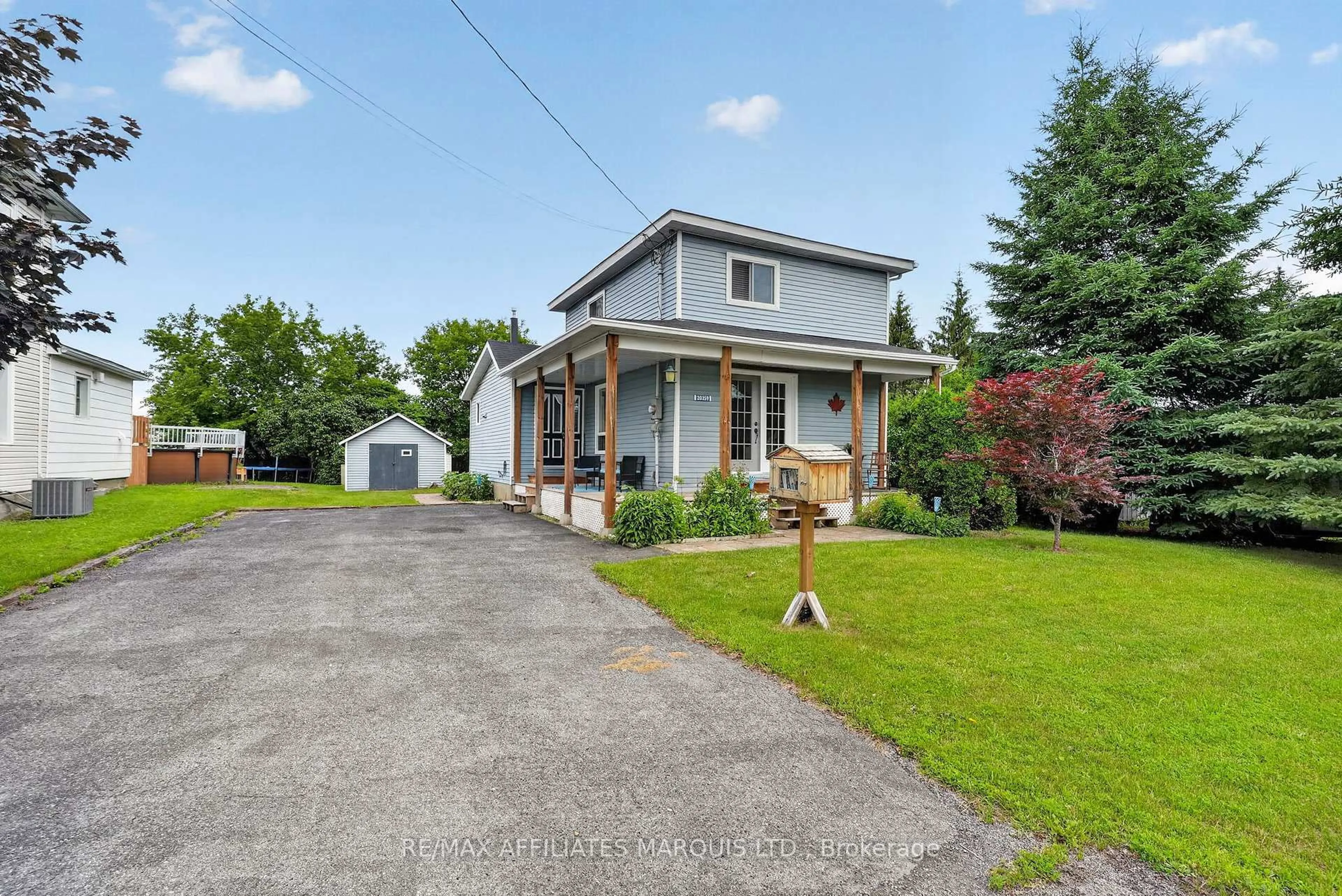 A pic from outside/outdoor area/front of a property/back of a property/a pic from drone, street for 20359 First St (gv) St, South Glengarry Ontario K0C 1A0