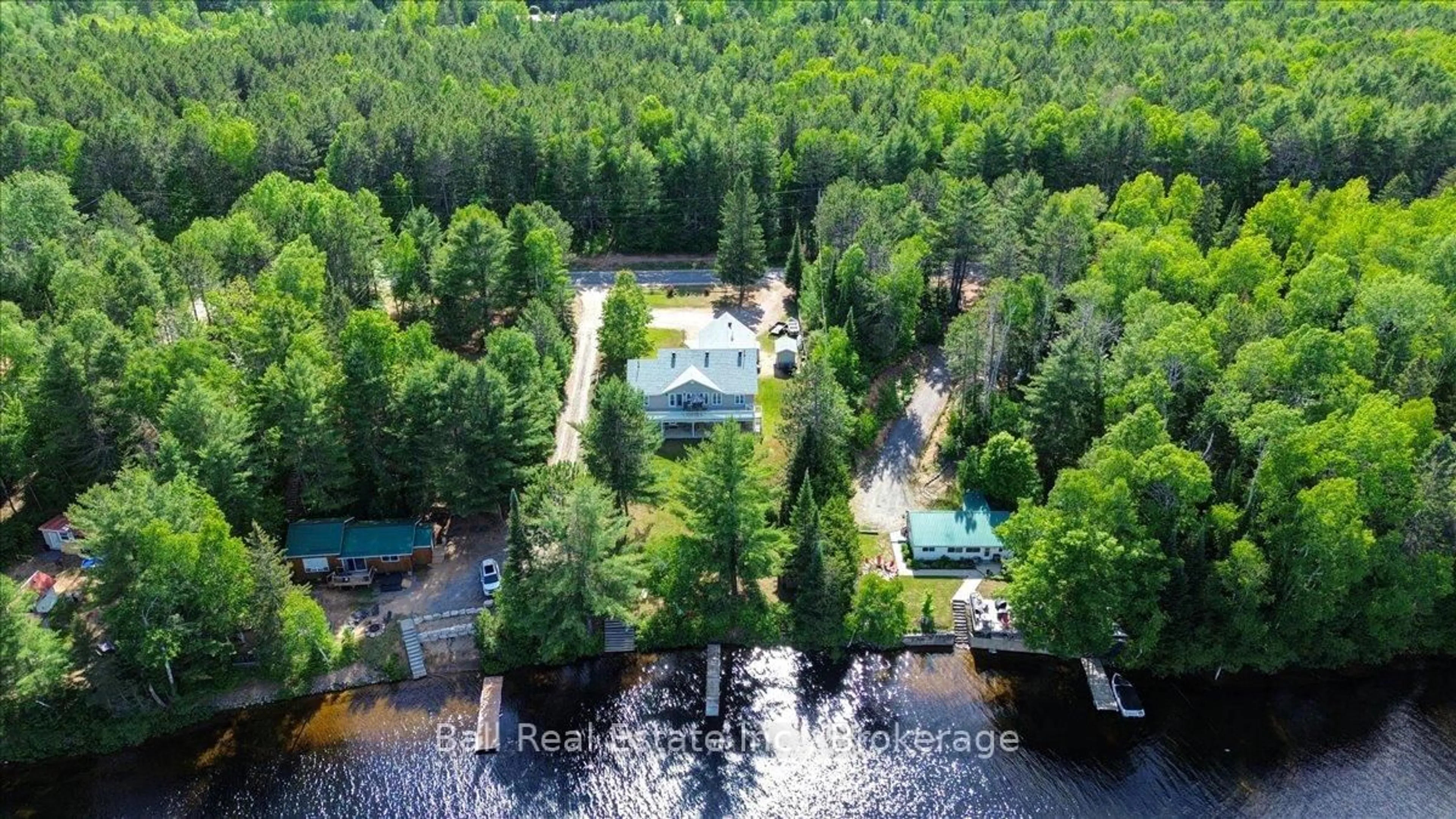 A pic from outside/outdoor area/front of a property/back of a property/a pic from drone, water/lake/river/ocean view for 214A Centre Rd, Maynooth Ontario K0L 2K0