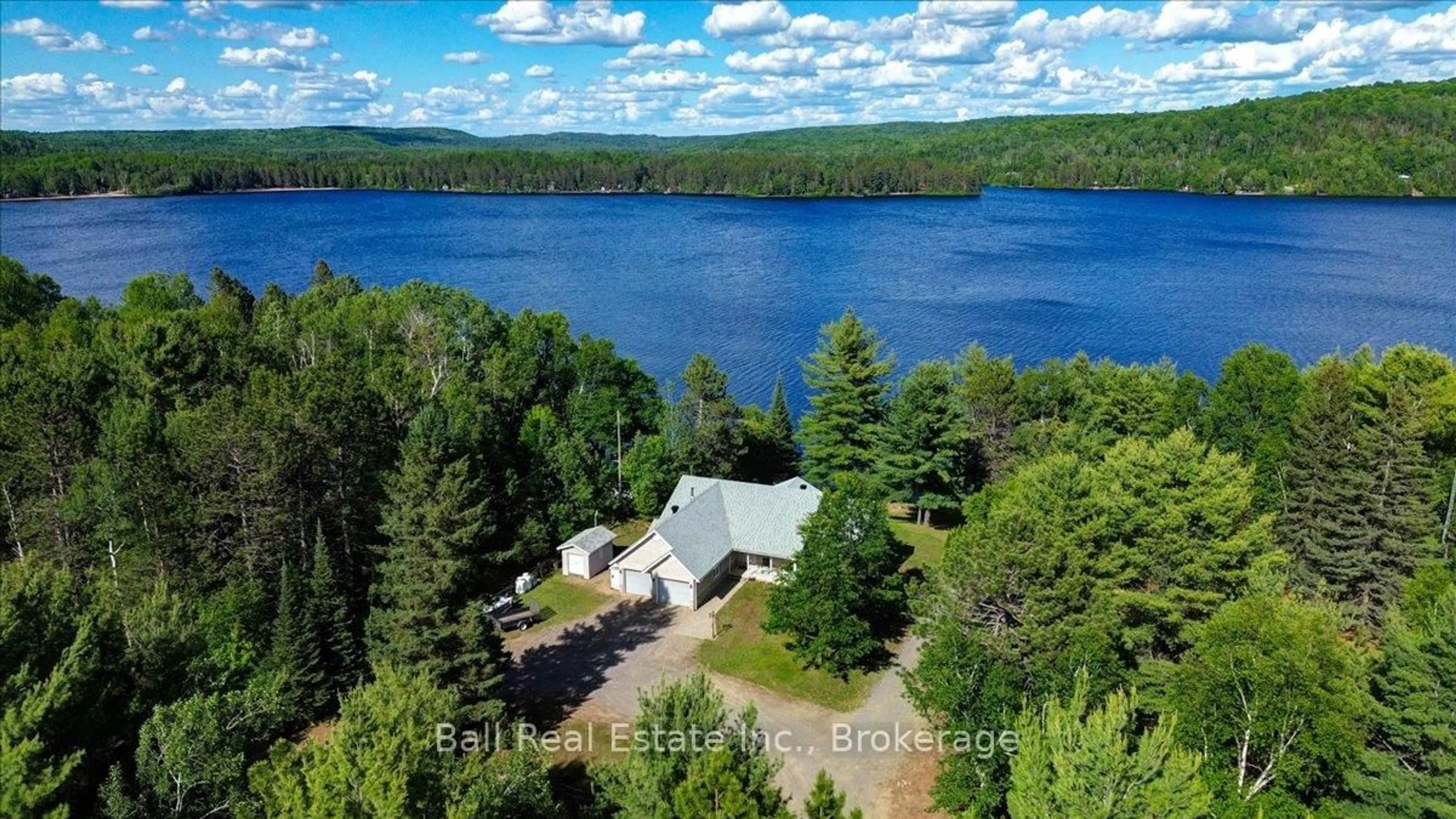A pic from outside/outdoor area/front of a property/back of a property/a pic from drone, water/lake/river/ocean view for 214A Centre Rd, Maynooth Ontario K0L 2K0