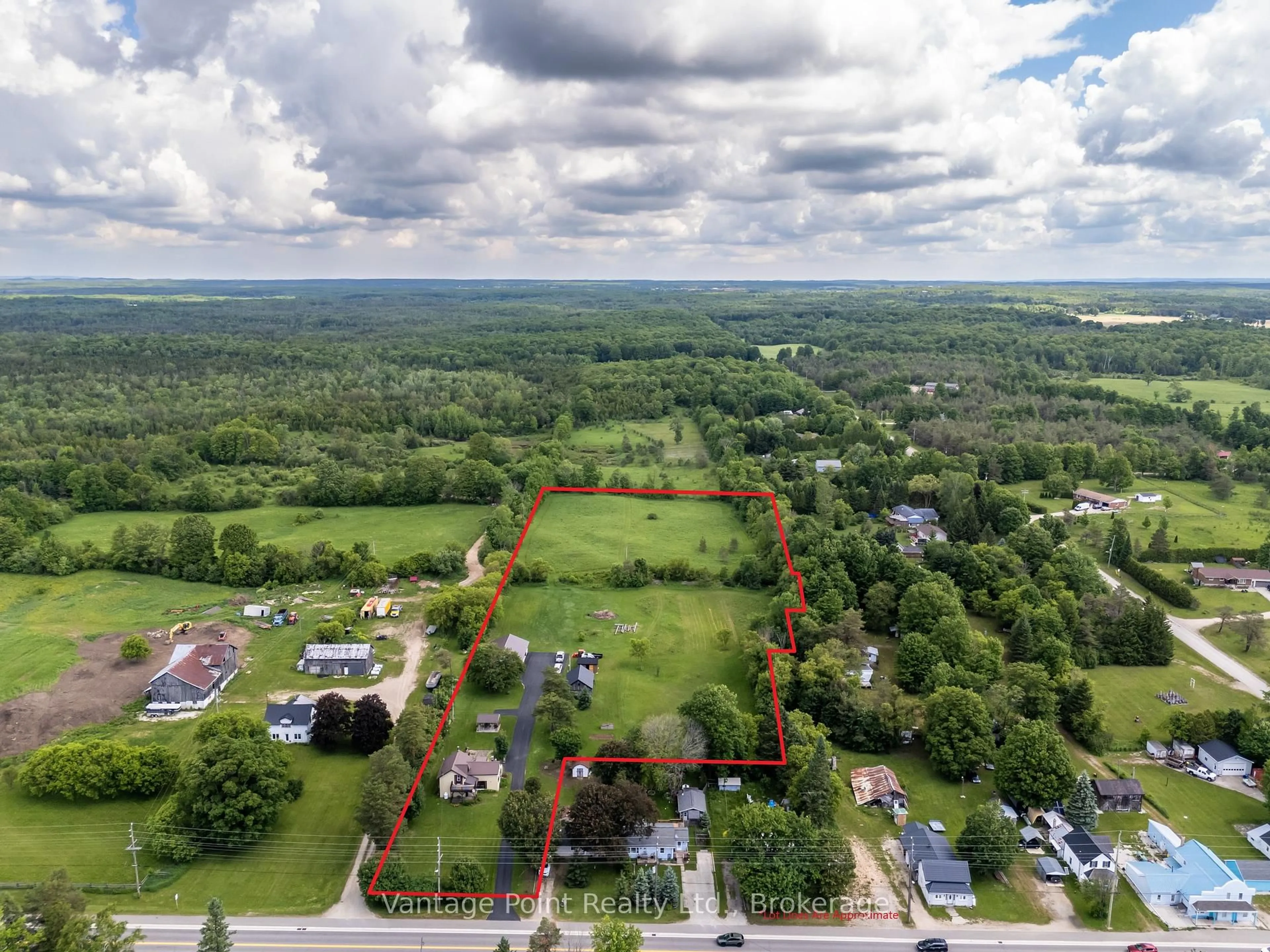 A pic from outside/outdoor area/front of a property/back of a property/a pic from drone, forest/trees view for 776227 10 Highway, Chatsworth Ontario N0H 1C0
