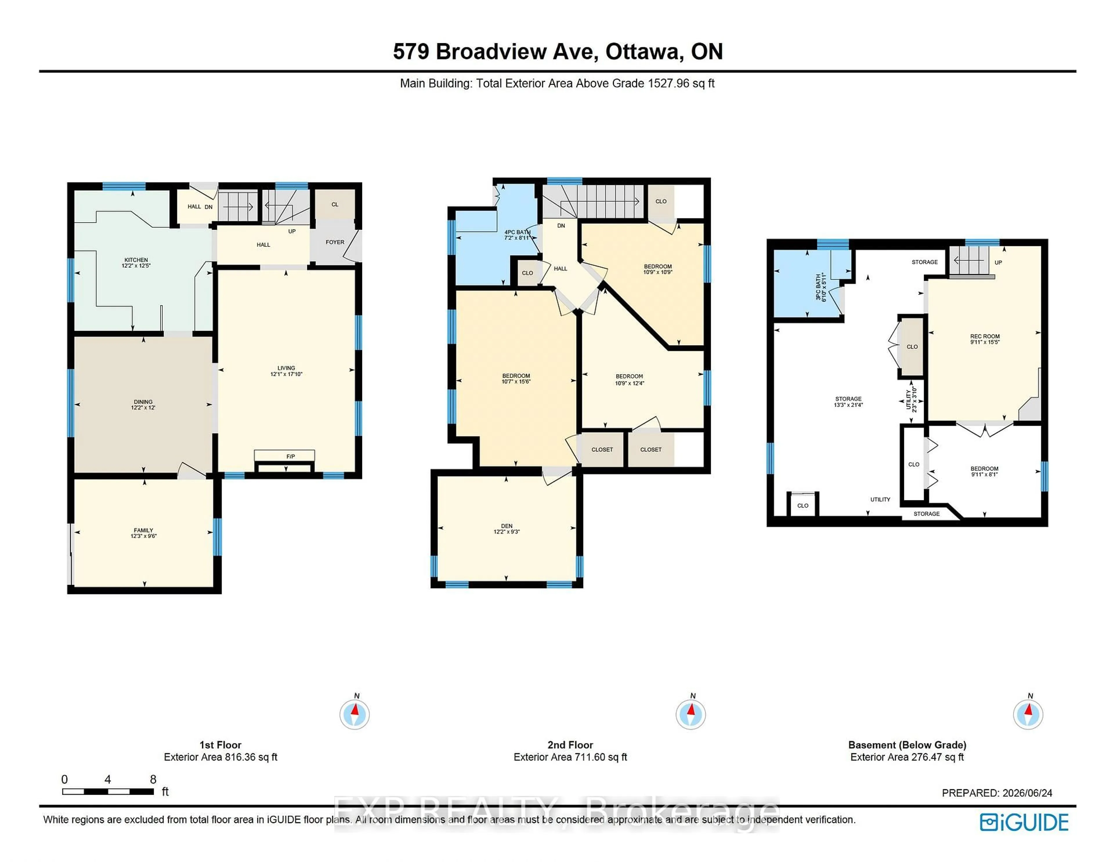 Floor plan for 579 Broadview Ave, Ottawa Ontario K2A 2L6