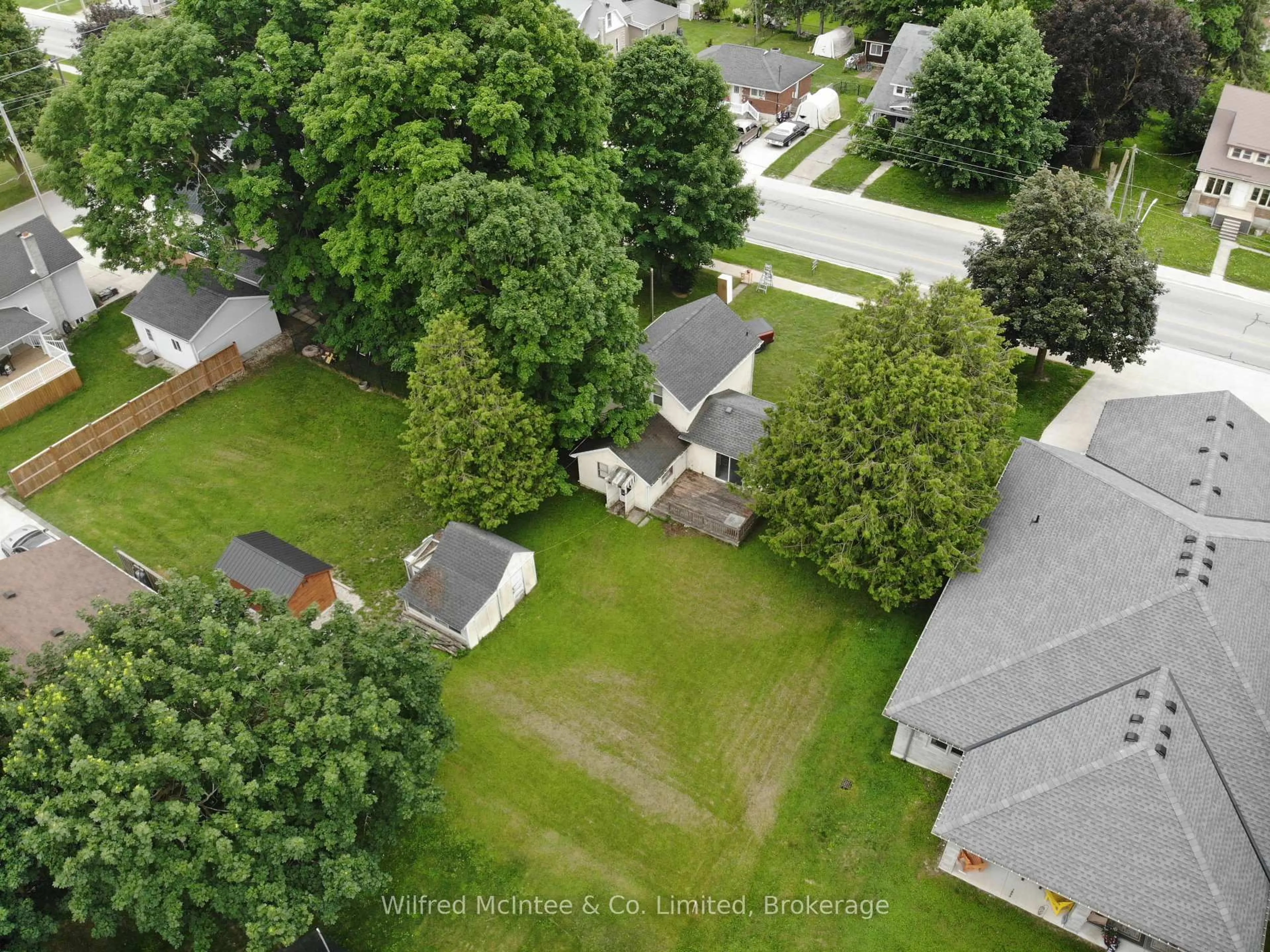 A pic from outside/outdoor area/front of a property/back of a property/a pic from drone, street for 43 CLINTON St, South Bruce Ontario N0G 2S0