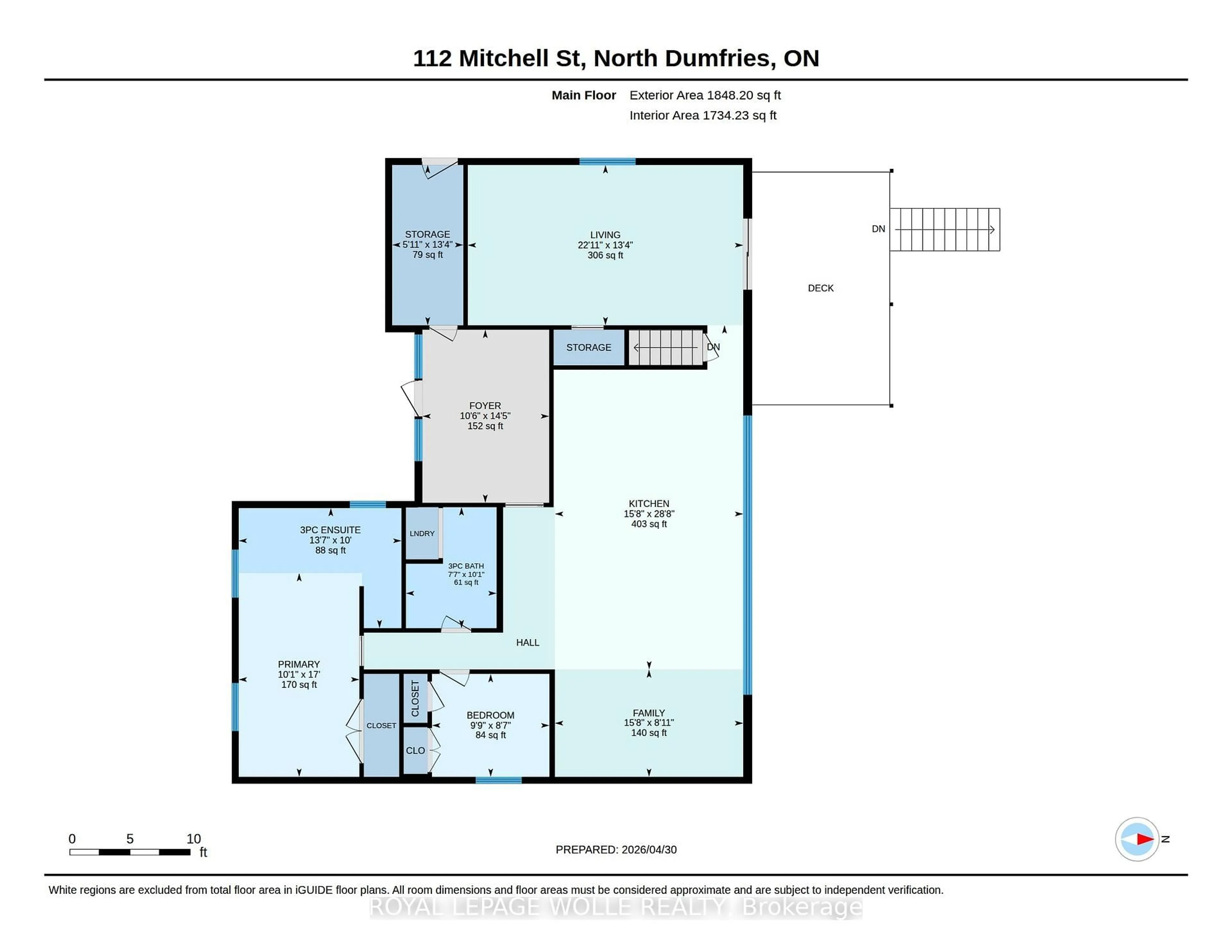 Floor plan for 112 Mitchell St, North Dumfries Ontario N0B 1E0