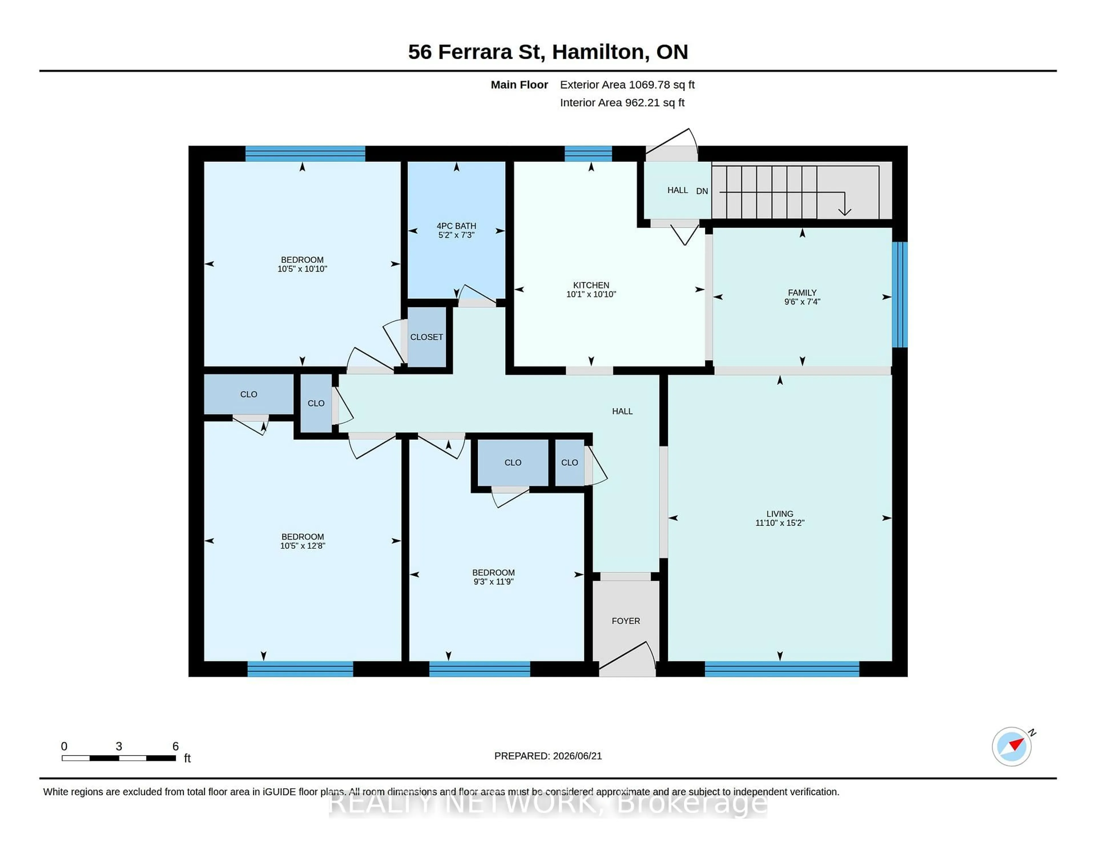 Floor plan for 56 Ferrara St, Hamilton Ontario L8T 4C4