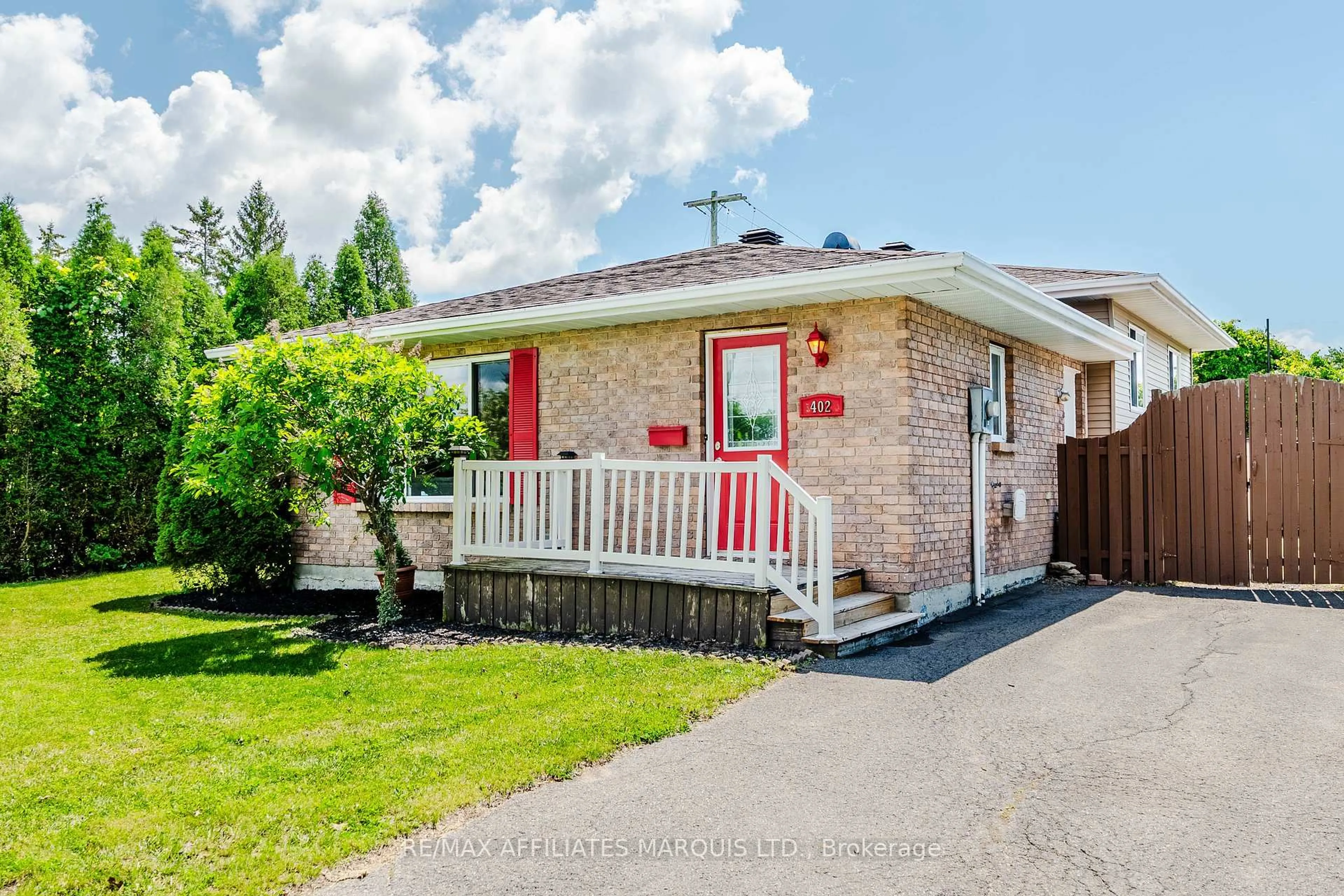Home with brick exterior material, street for 402 Cline Ave, Cornwall Ontario K6J 5M8