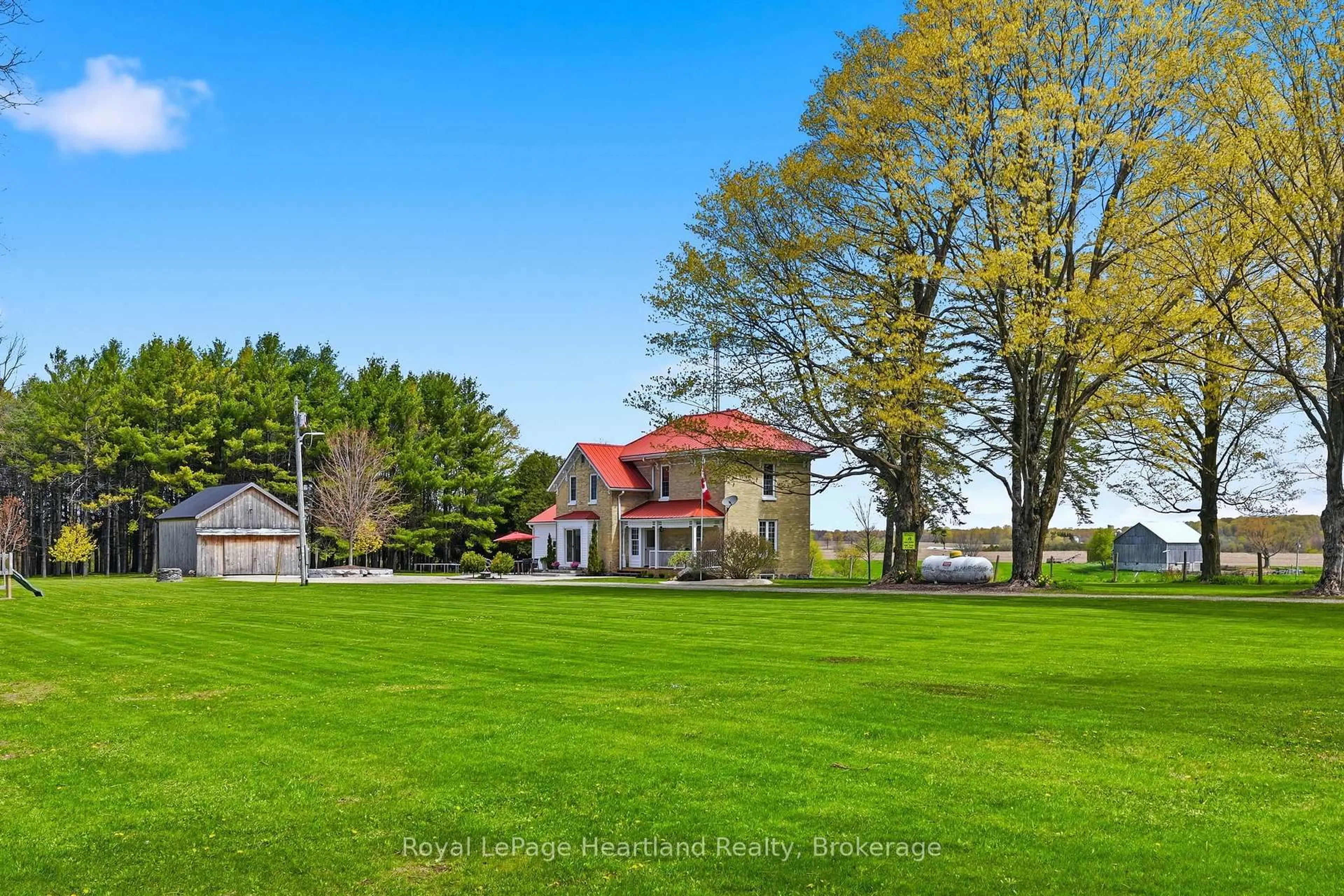 A pic from outside/outdoor area/front of a property/back of a property/a pic from drone, water/lake/river/ocean view for 42148 Salem Rd, Morris Turnberry Ontario N0G 2W0