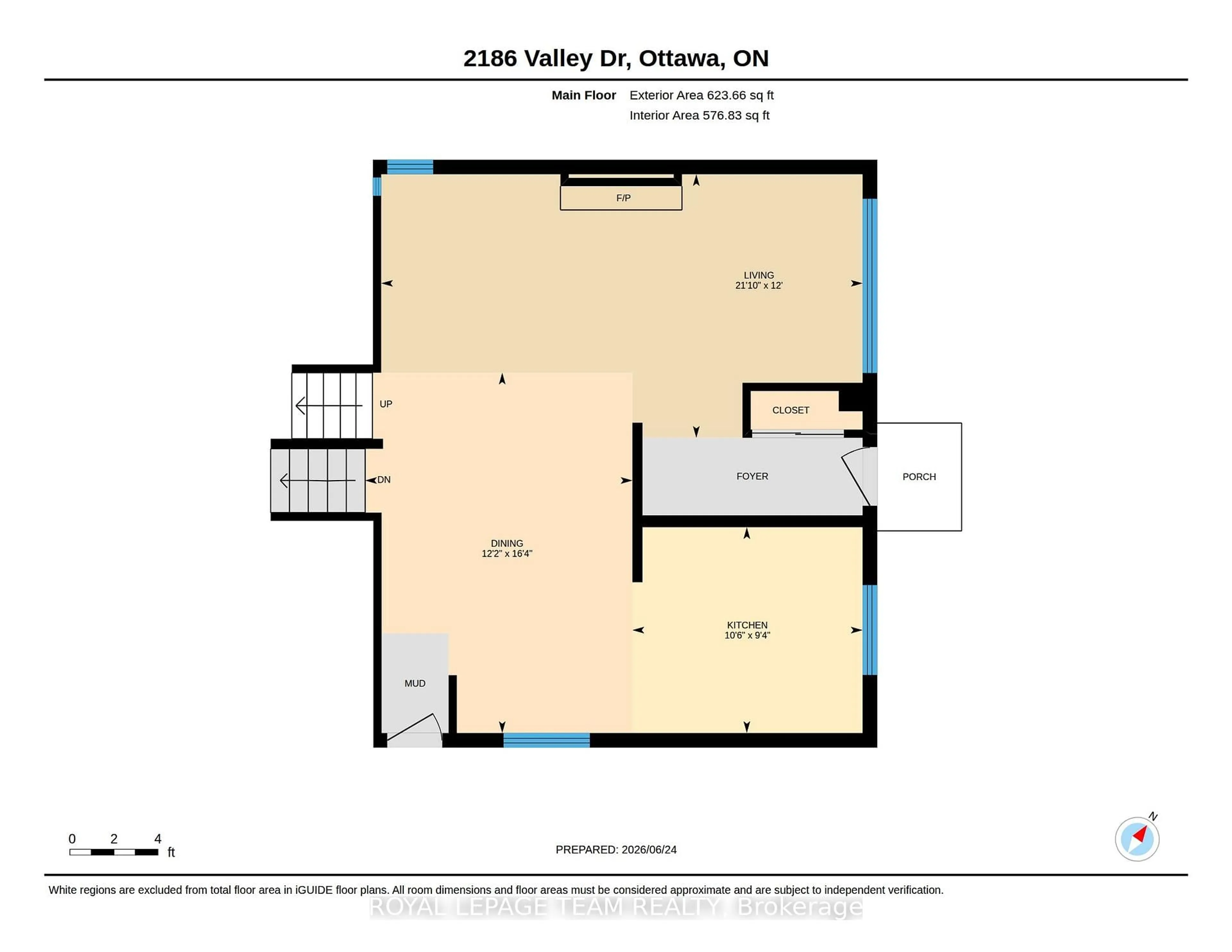 Floor plan for 2186 Valley Dr, Ottawa Ontario K1G 2P8
