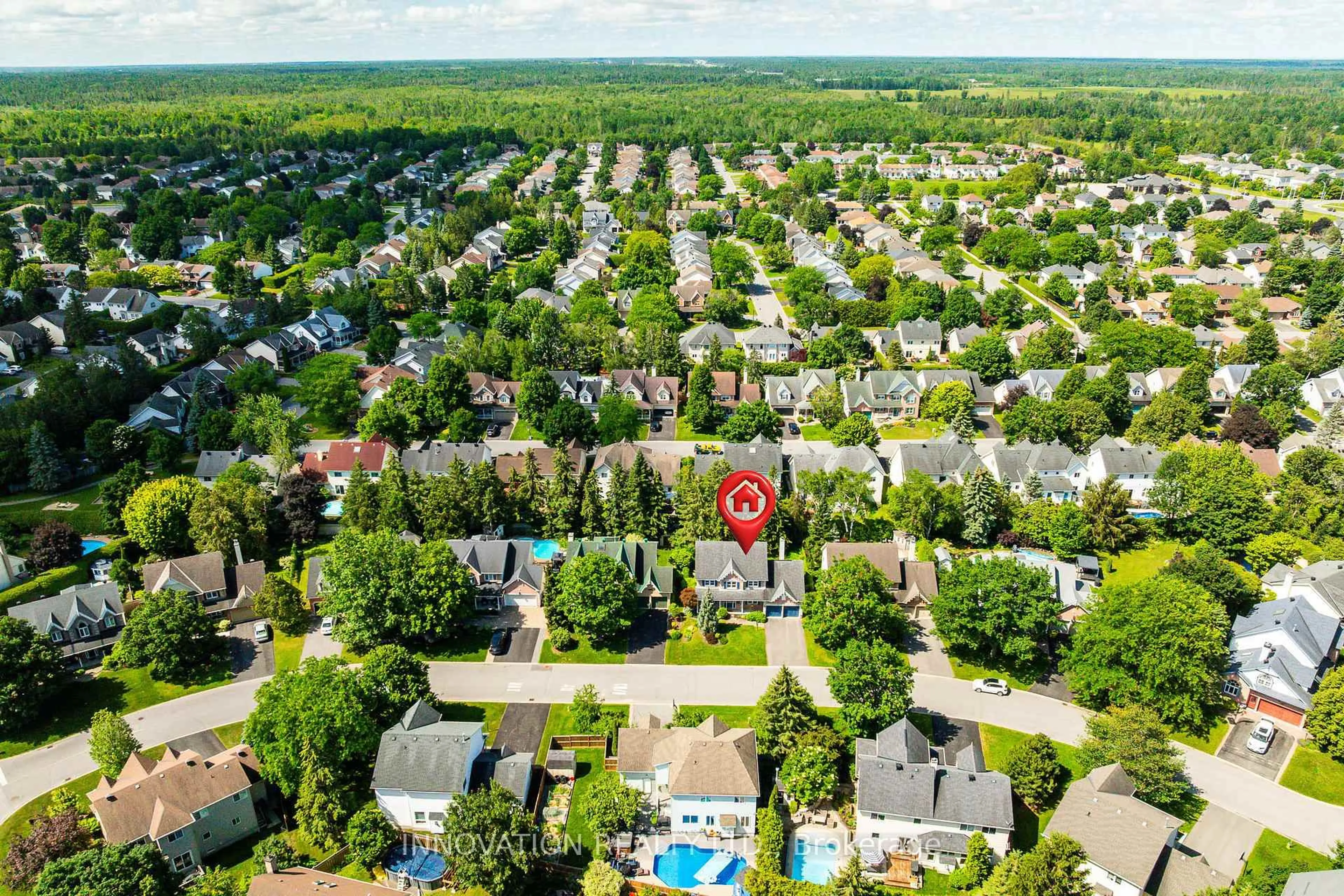 A pic from outside/outdoor area/front of a property/back of a property/a pic from drone, unknown for 12 Wendell Ave, Stittsville Ontario K2S 1G9