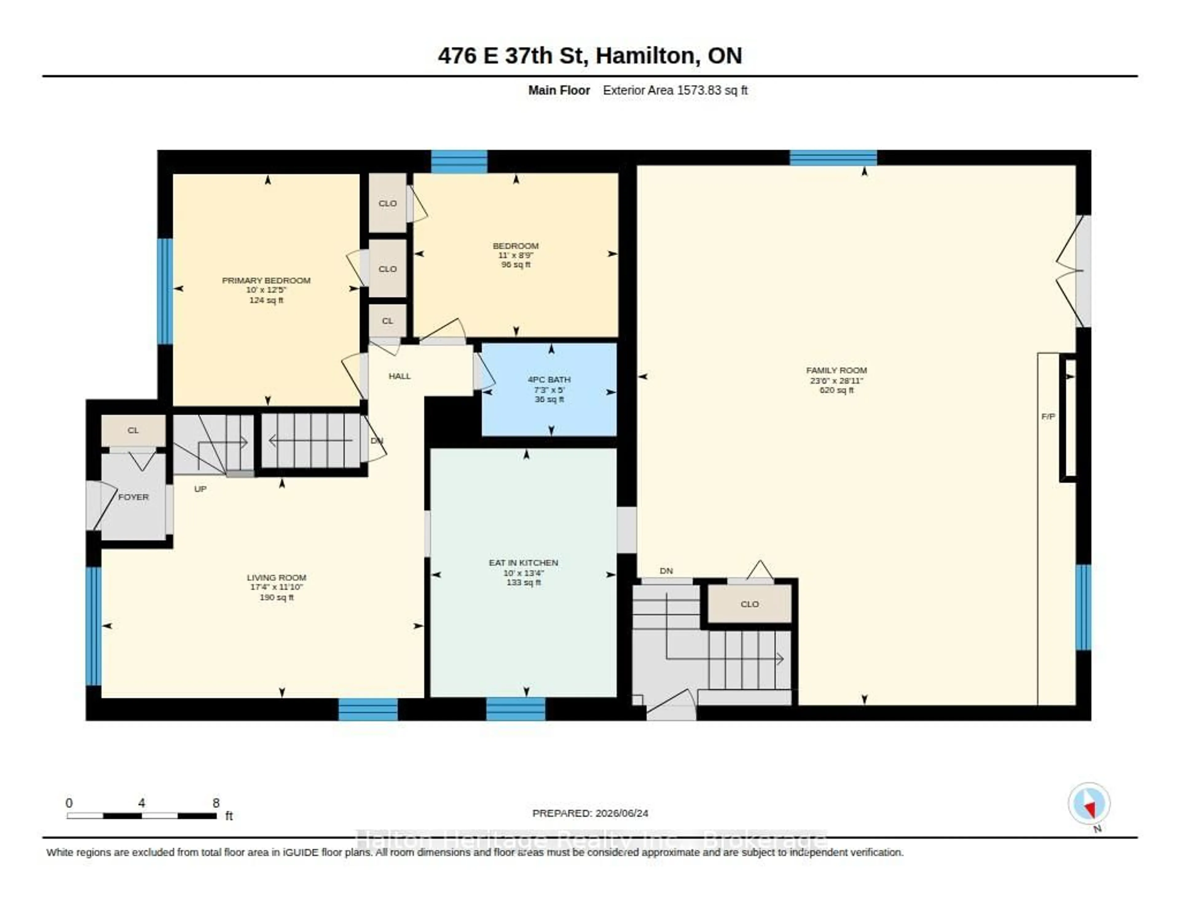 Floor plan for 476 East 37th St, Hamilton Ontario L8V 4B9