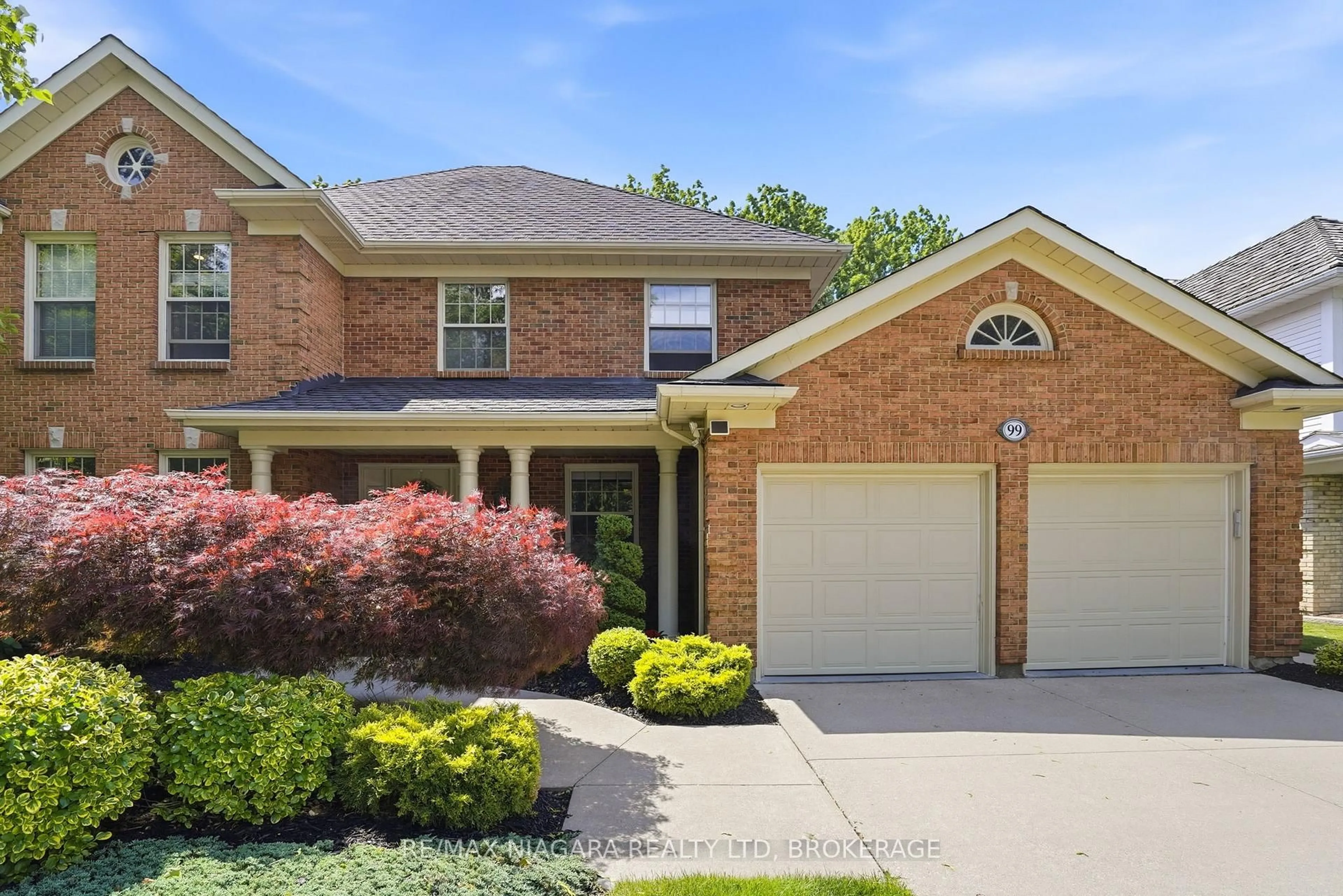 Home with brick exterior material, street for 99 PORT MASTER Dr, St. Catharines Ontario L2N 7H5