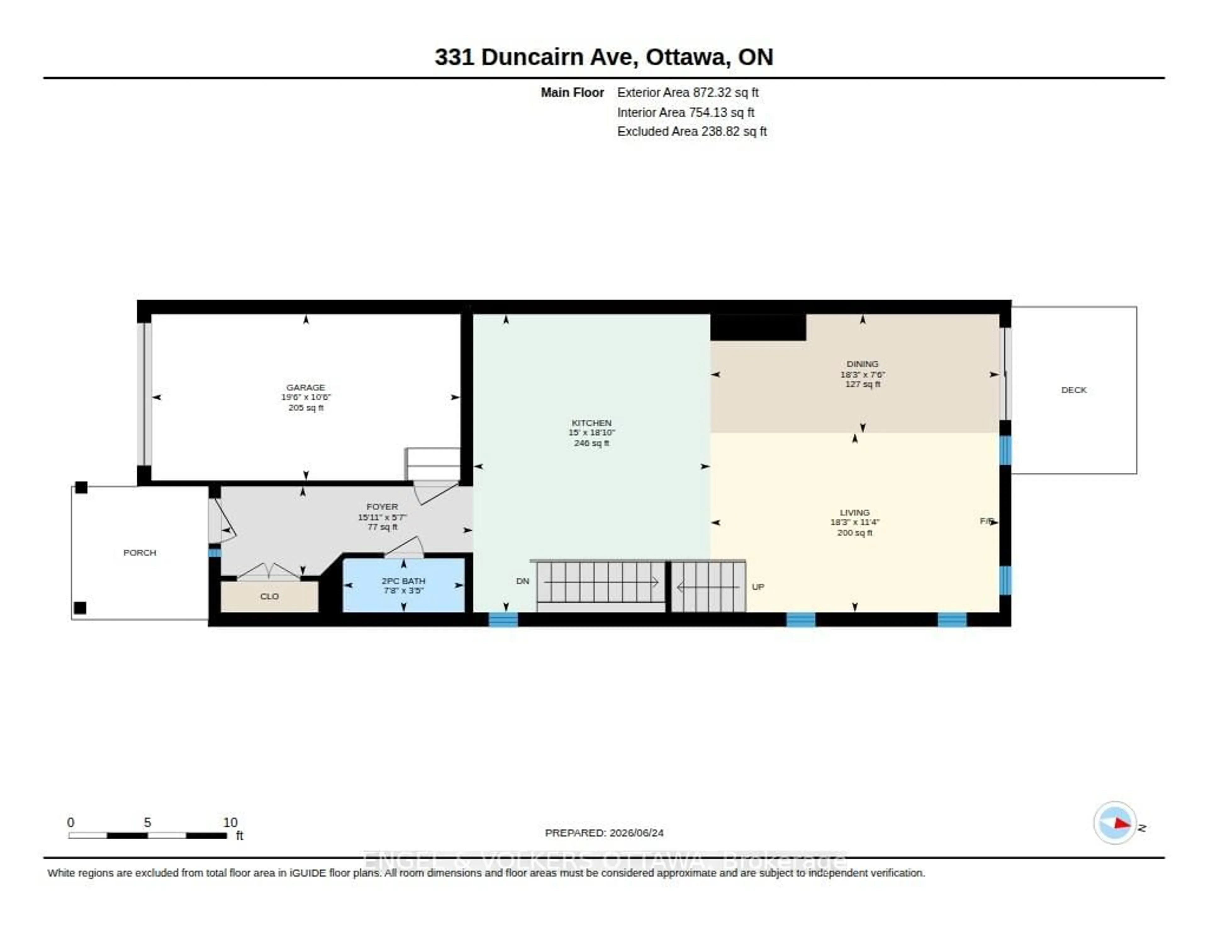 Floor plan for 331 Duncairn Ave, Ottawa Ontario K1Z 7H1
