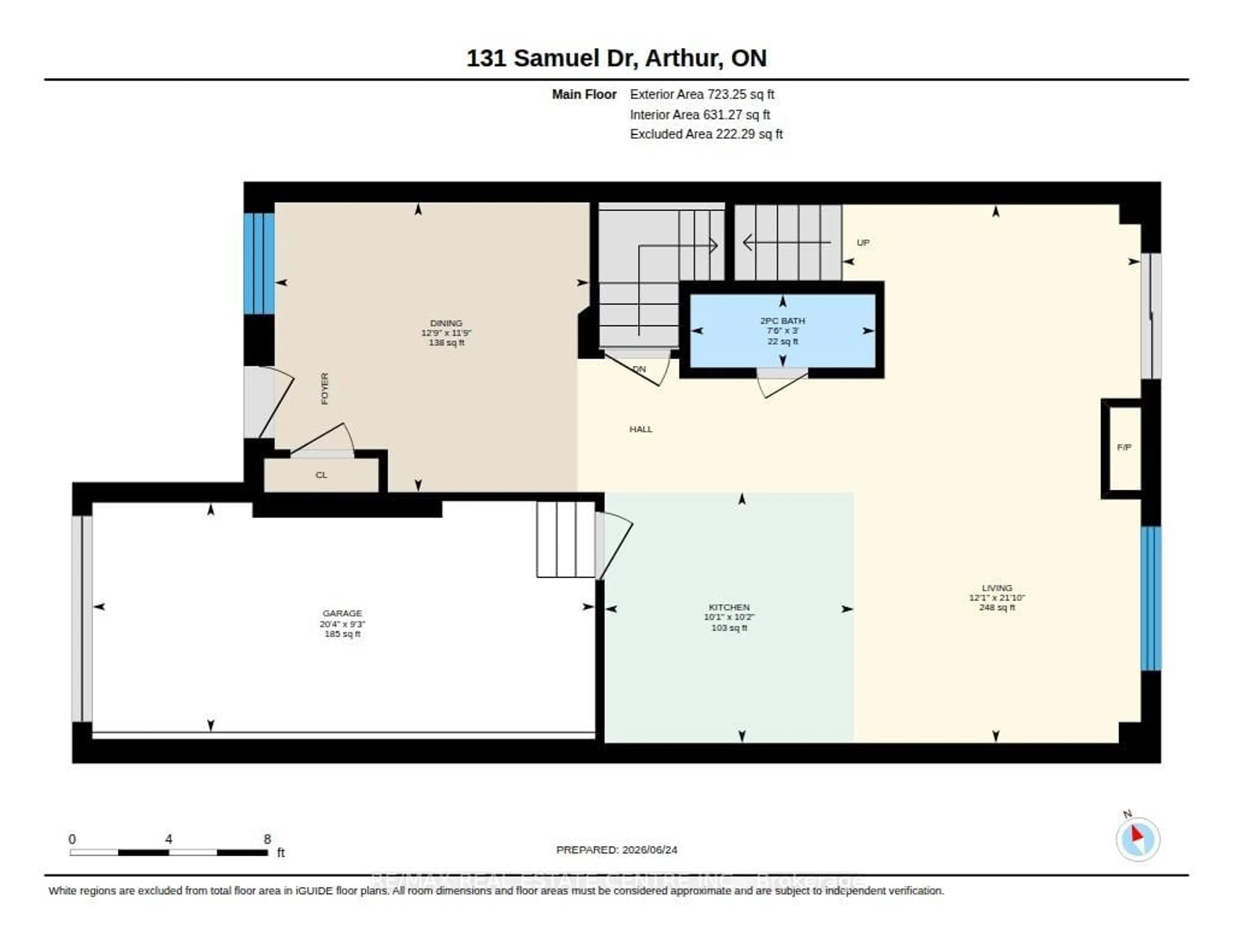 Floor plan for 131 Samuel Dr, Wellington North Ontario N0G 1A0