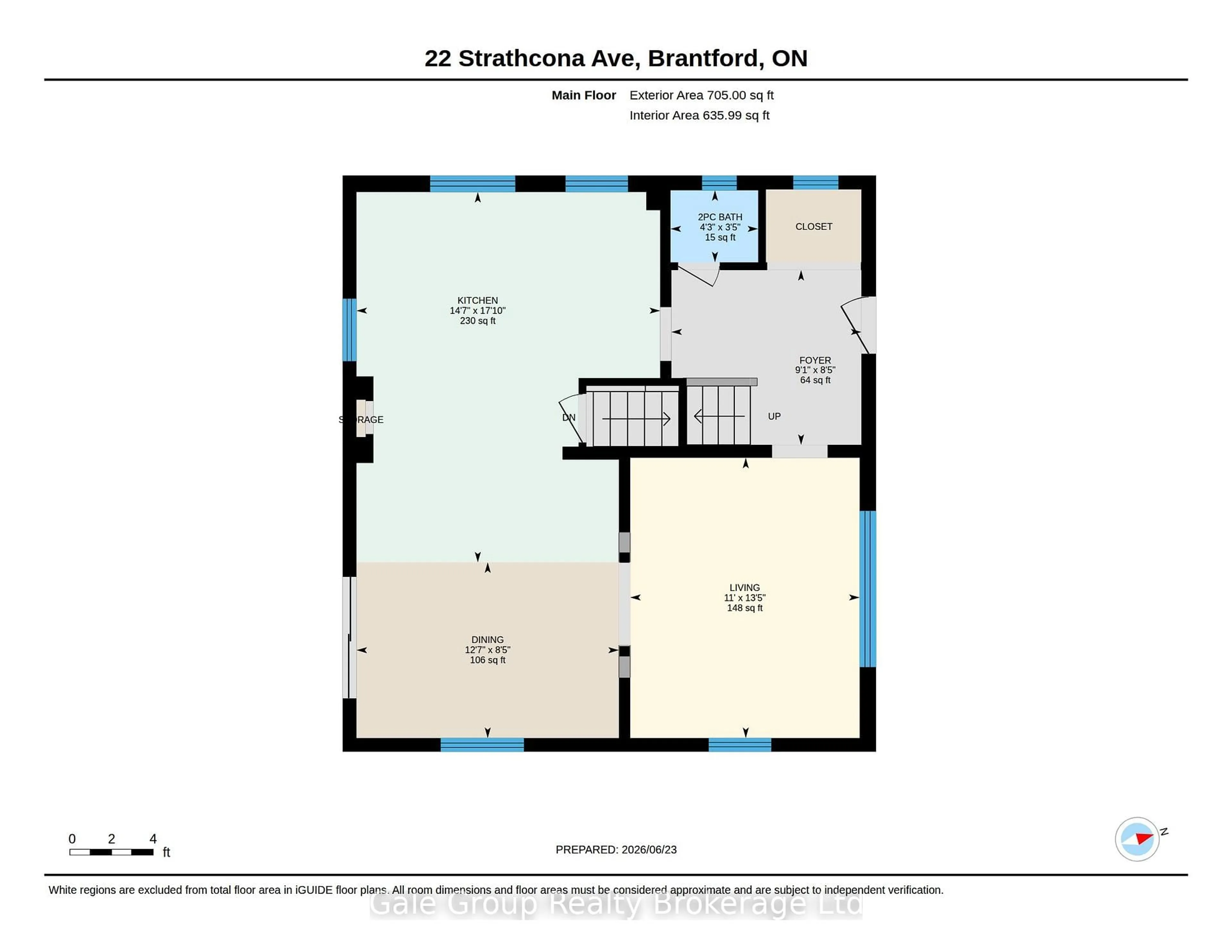 Floor plan for 22 Strathcona Ave, Brantford Ontario N3S 1T3