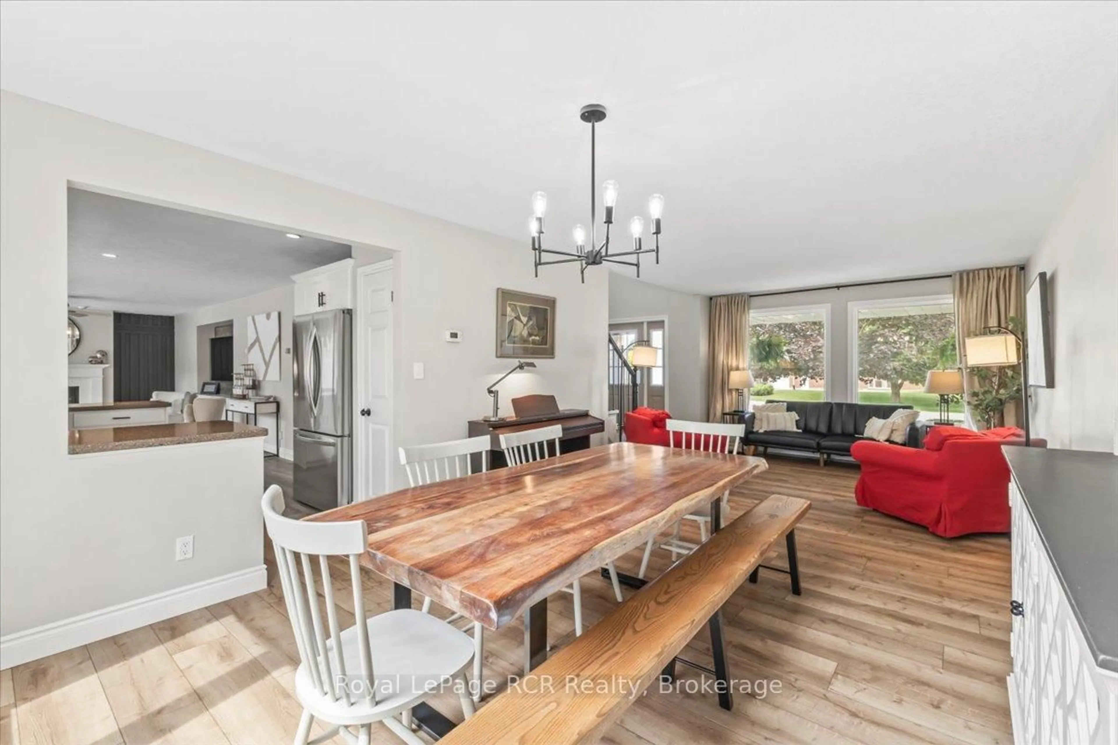 Open concept kitchen, wood/laminate floor for 235 4th Street Cres, Hanover Ontario N4N 3S2