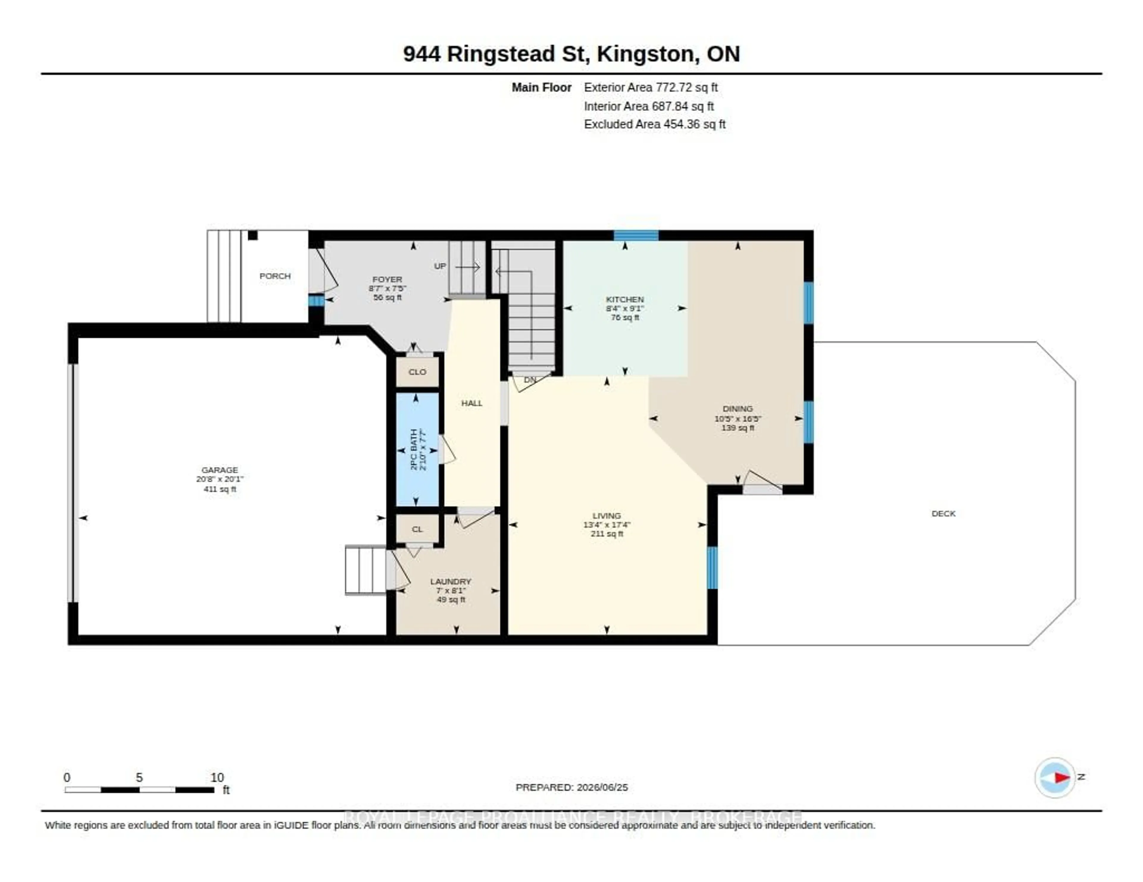 Floor plan for 944 Ringstead St, Kingston Ontario K7M 8V2