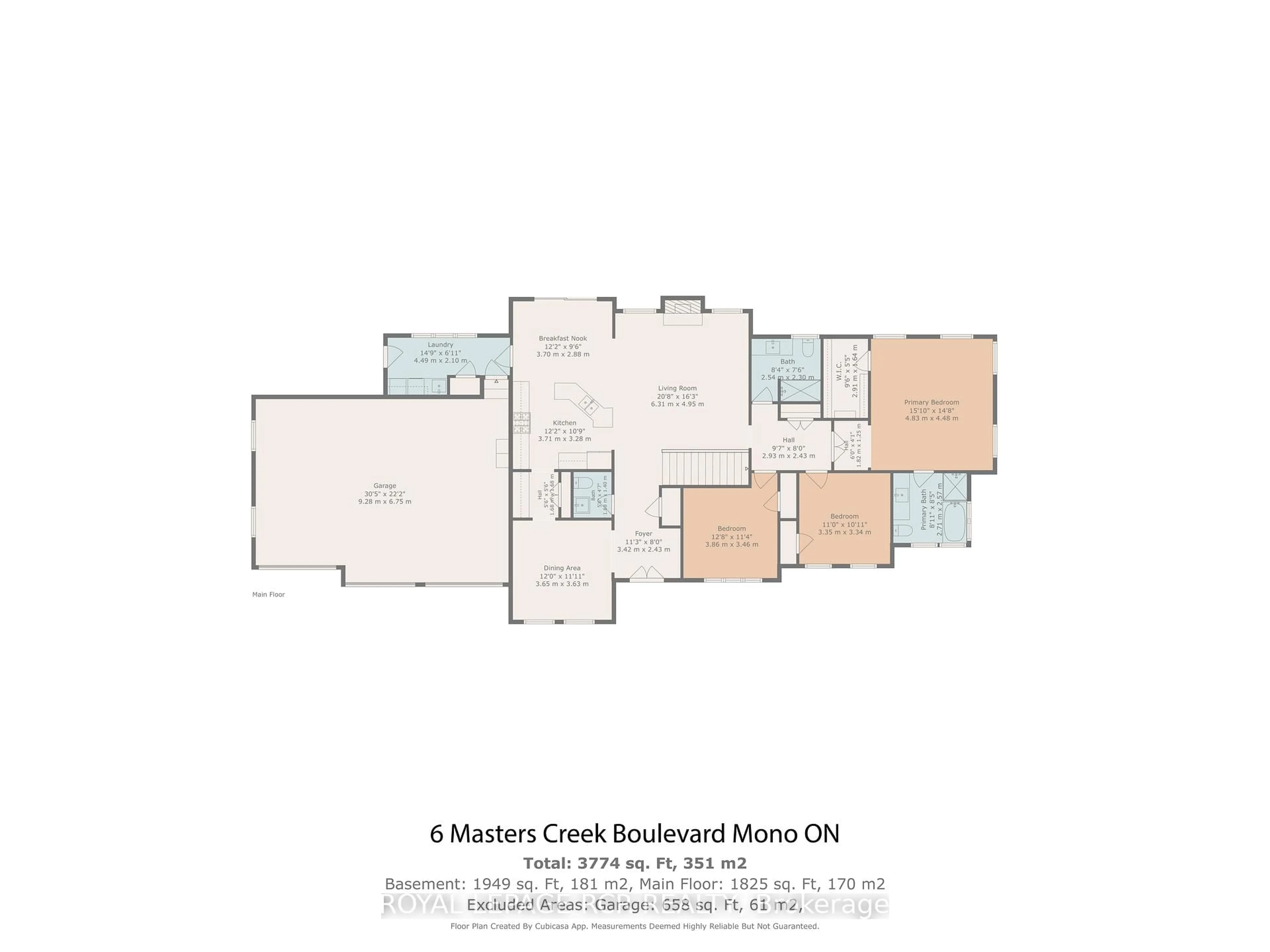 Floor plan for 6 Masters Creek Blvd, Mono Ontario L9W 6L7
