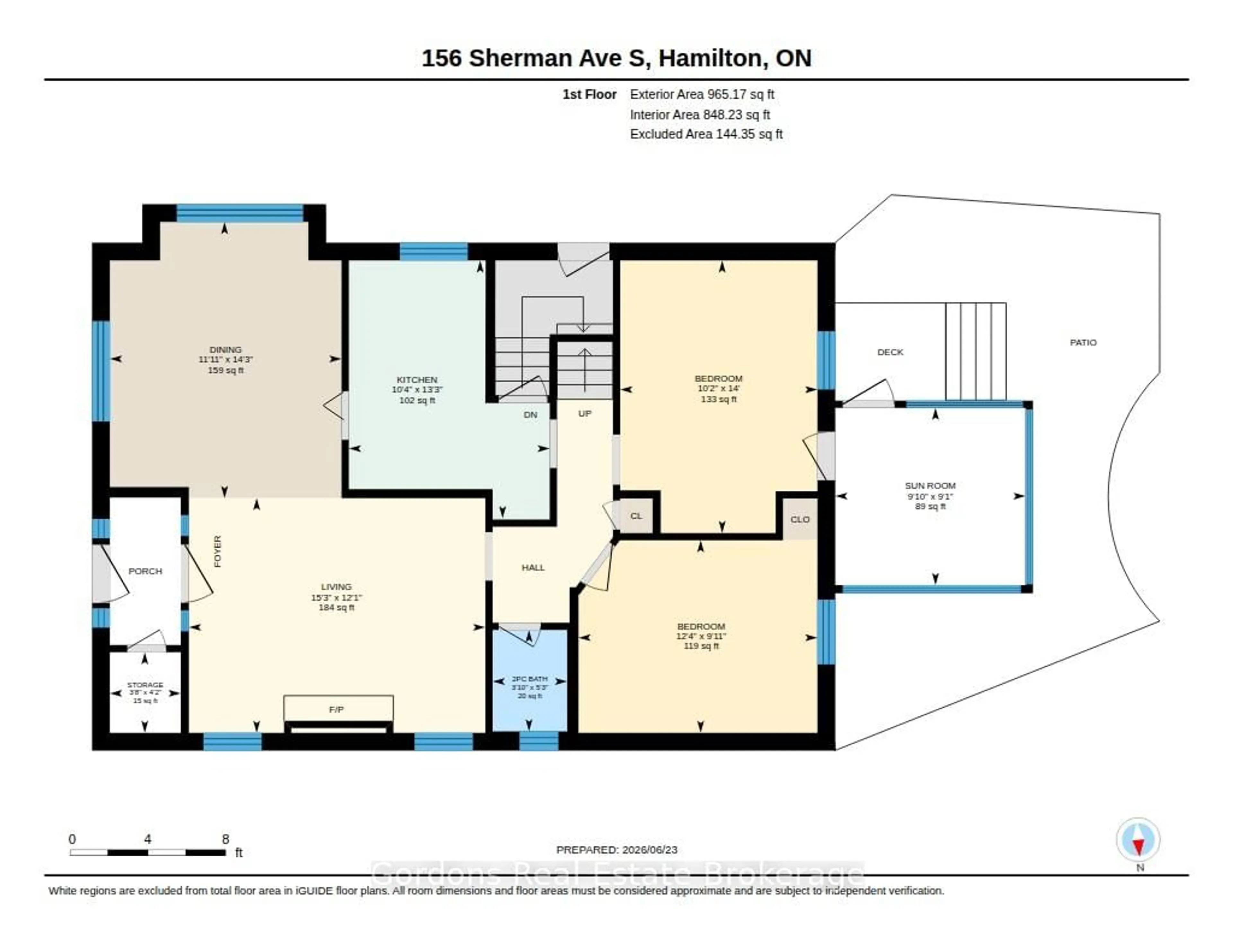 Floor plan for 156 Sherman Ave, Hamilton Ontario L8M 2P9
