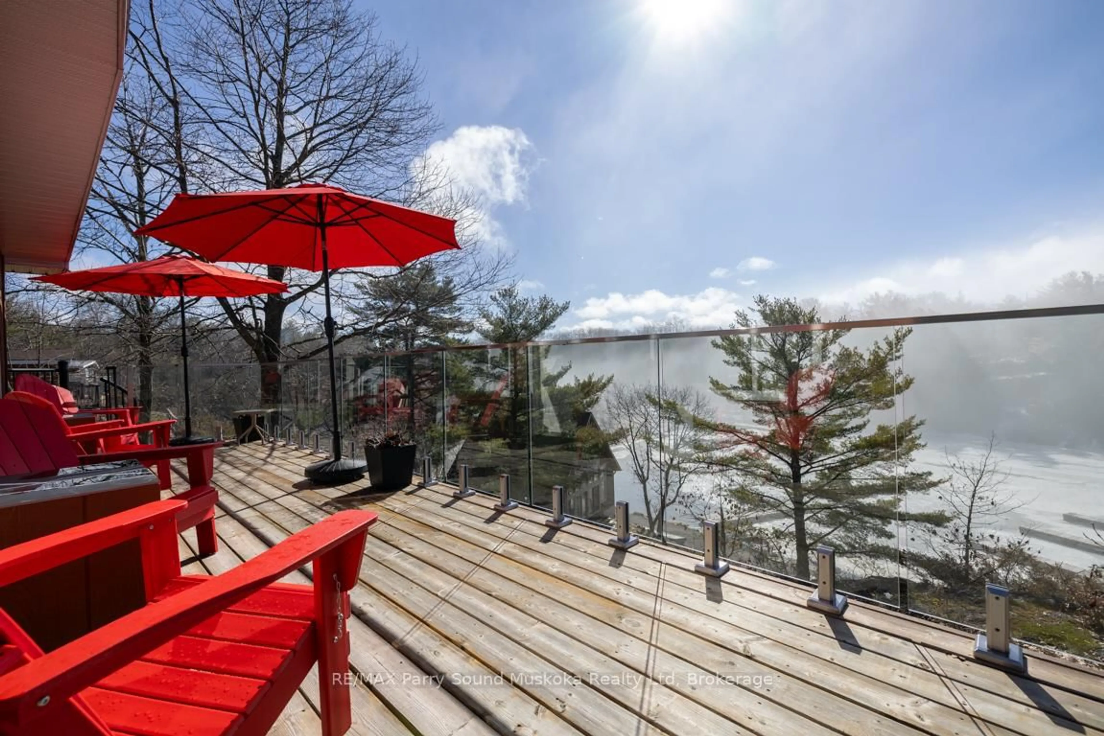 Patio, water/lake/river/ocean view for 111 North Shore Rd #5, The Archipelago Ontario P0G 1K0