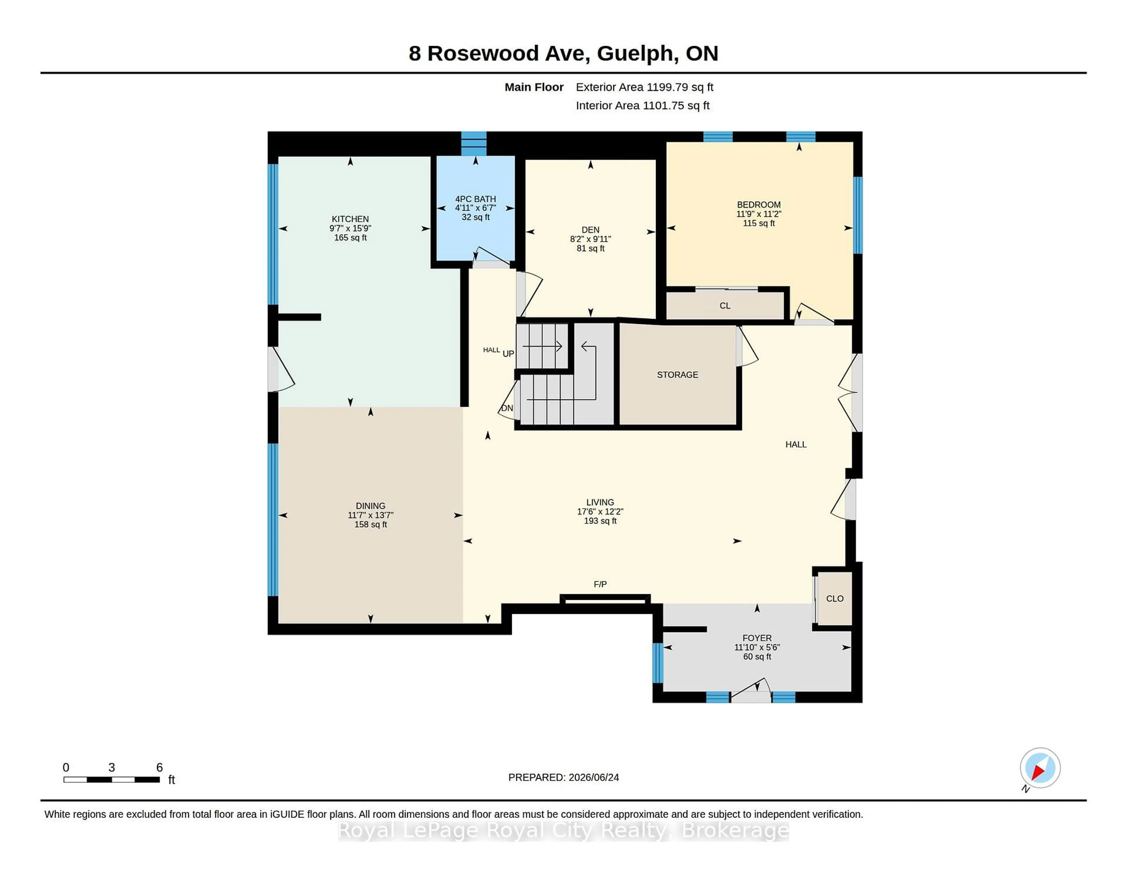 Floor plan for 8 Rosewood Ave, Guelph Ontario N1H 5Z9