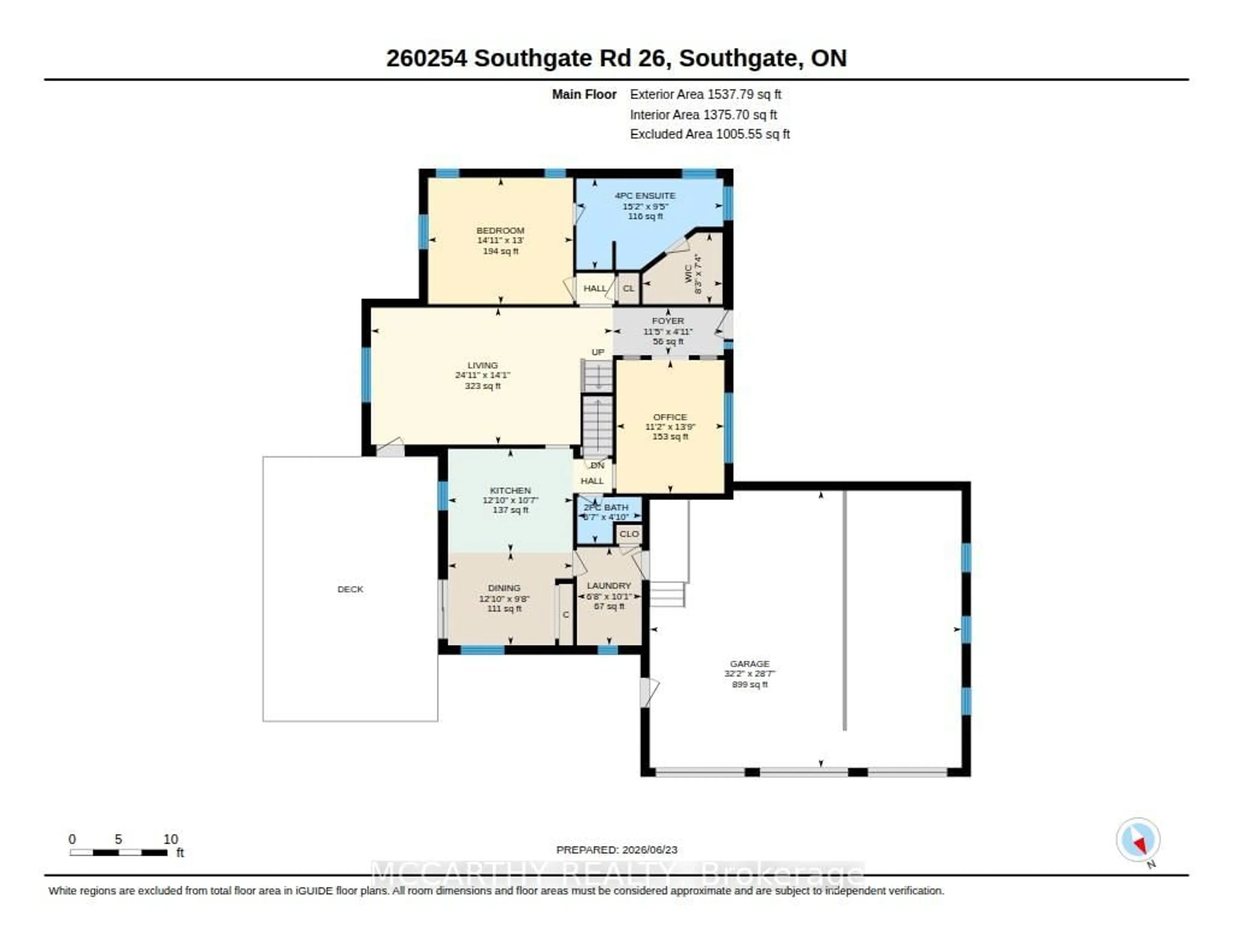 Floor plan for 260254 SOUTHGATE RD 26 Rd, Southgate Ontario N0C 1L0