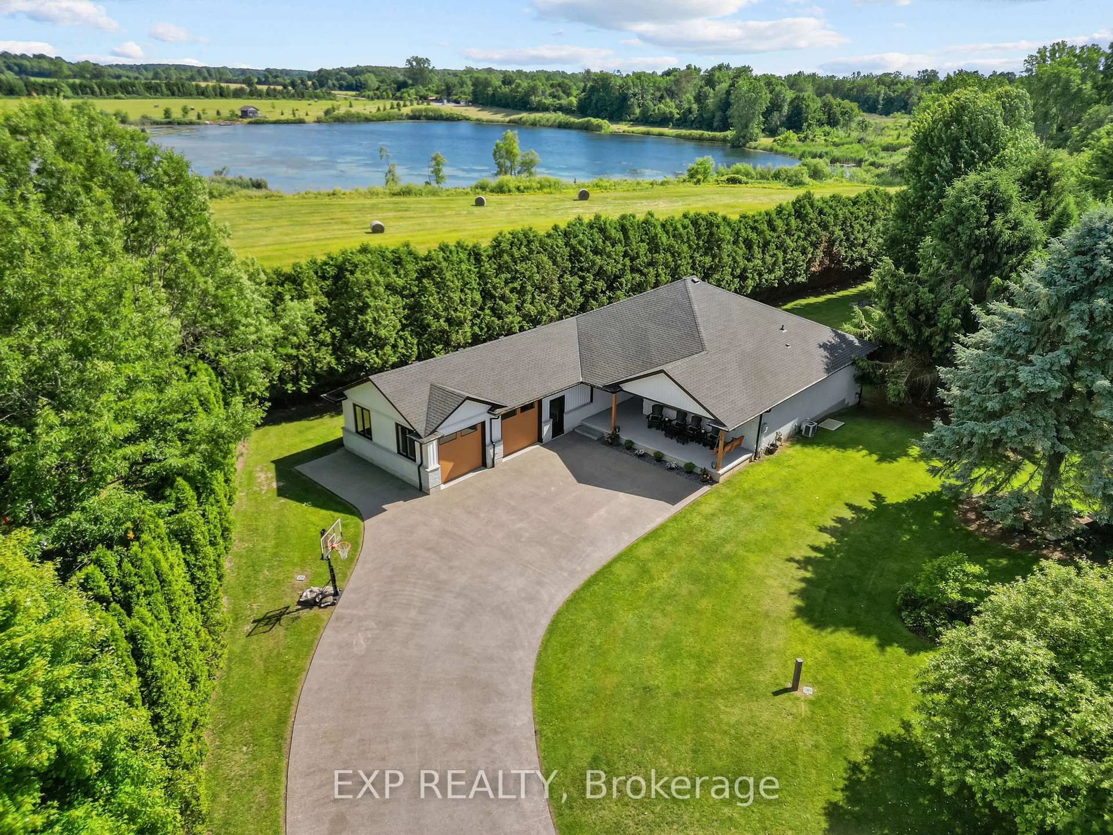 A pic from outside/outdoor area/front of a property/back of a property/a pic from drone, water/lake/river/ocean view for 128 Brookfield St, Middlesex Centre Ontario N0M 1P0