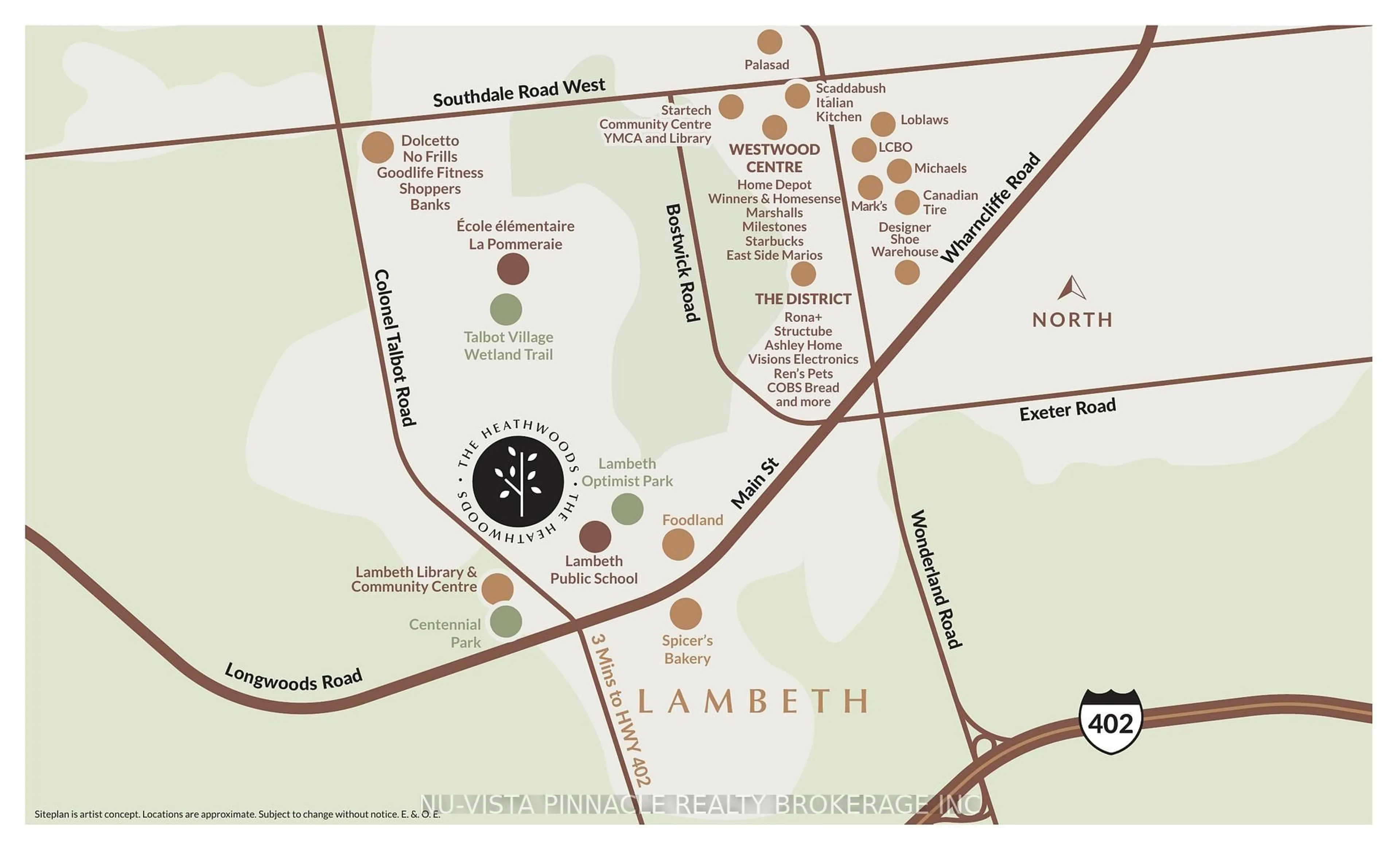 Picture of a map for 6768 Heathwoods Ave, London South Ontario N6P 0M2