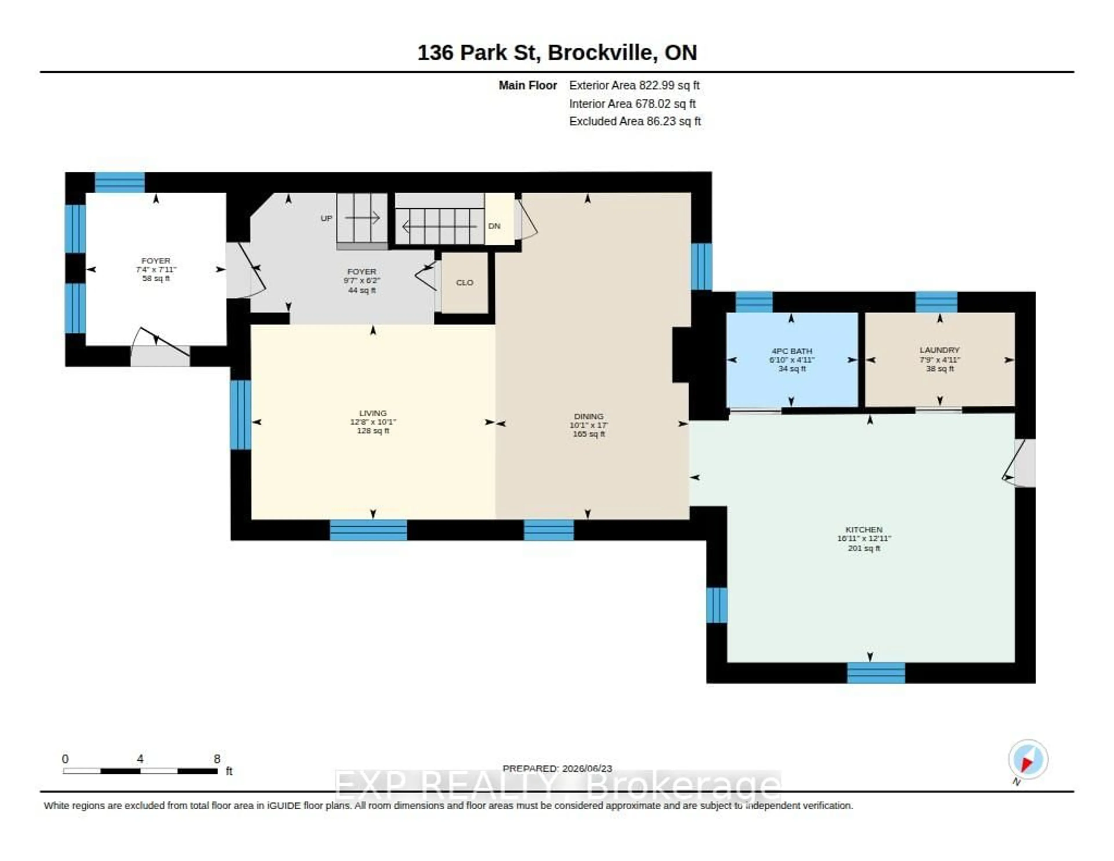 Floor plan for 136 Park St, Brockville Ontario K6V 2G9