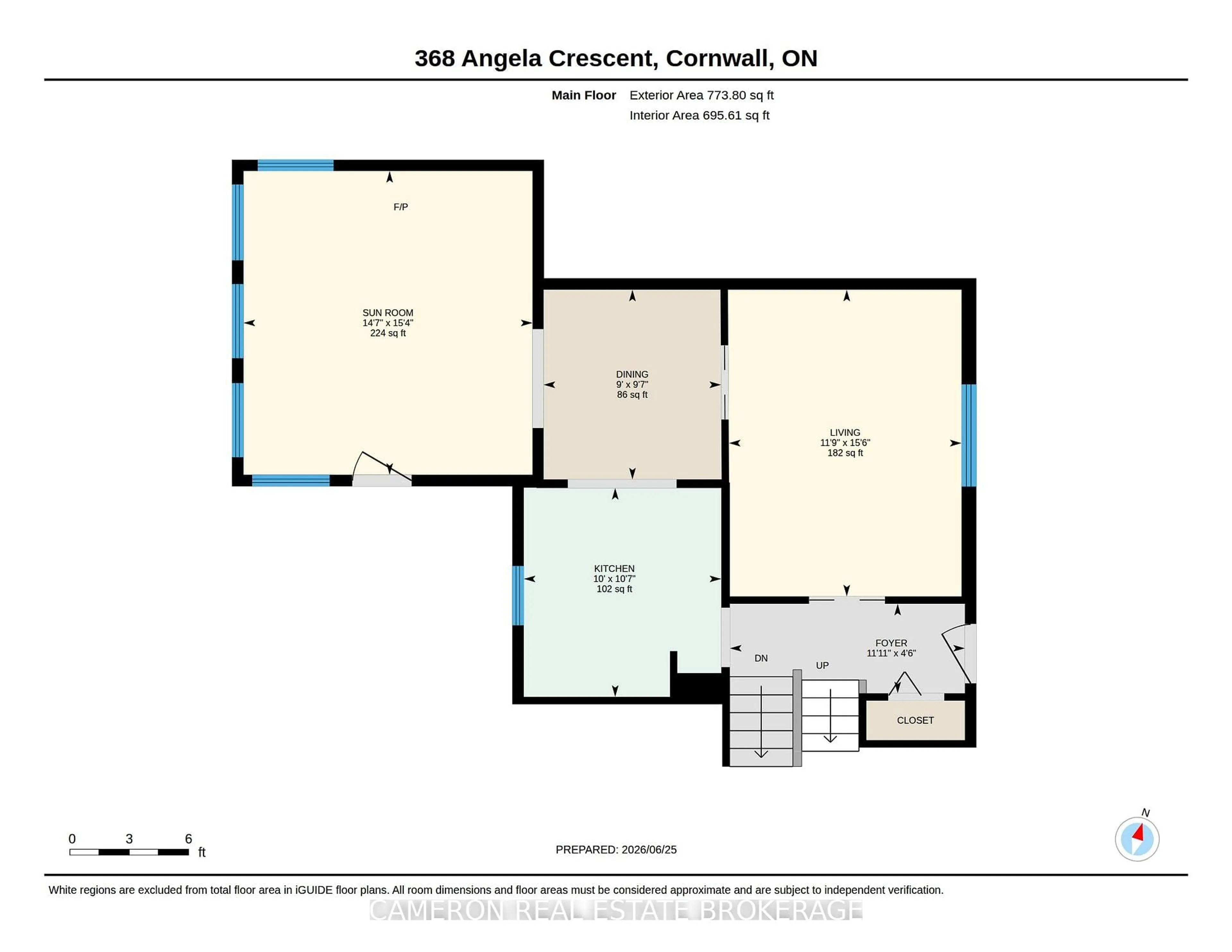 Floor plan for 368 Angela Cres, Cornwall Ontario K6H 6Z8