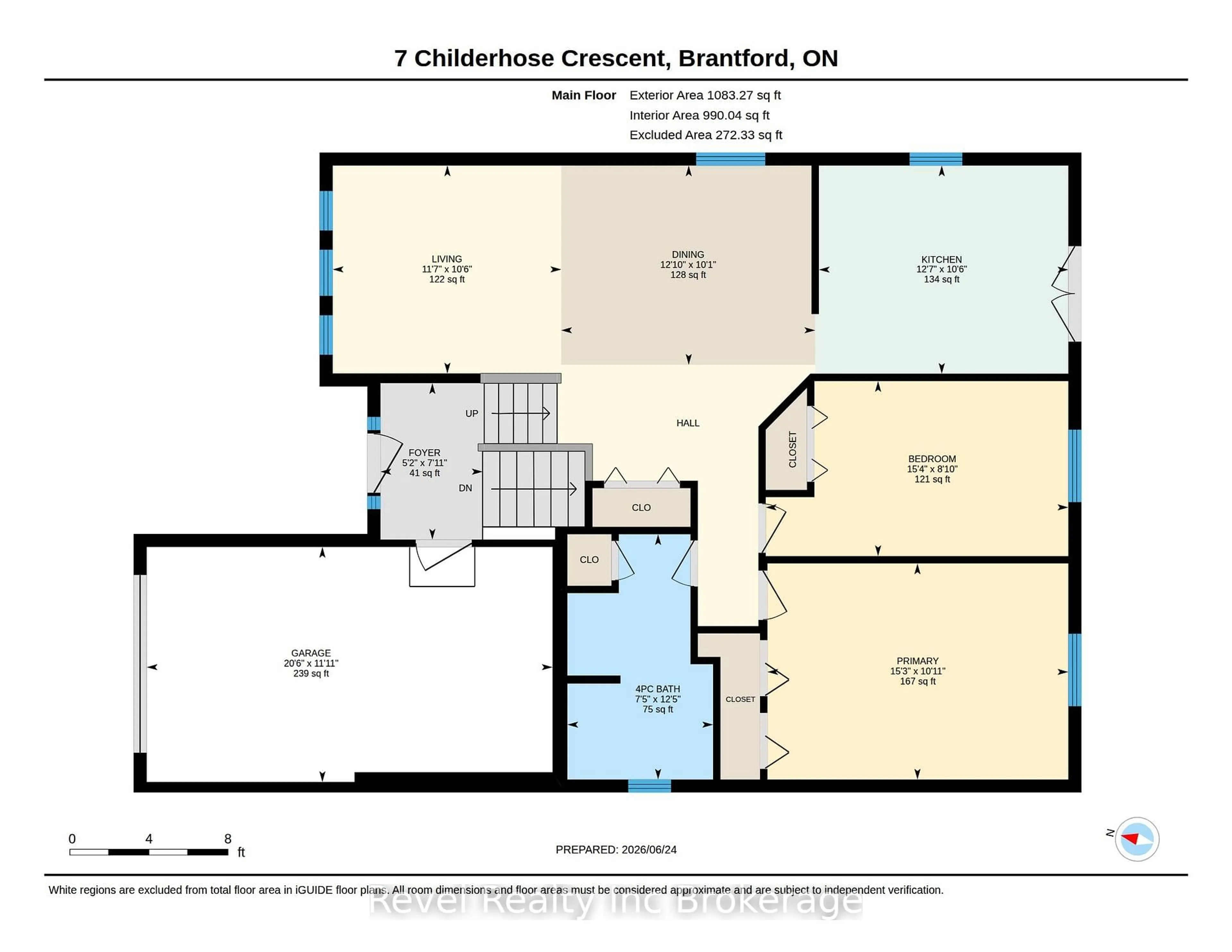 Floor plan for 7 Childerhose Cres, Brantford Ontario N3P 1Z8