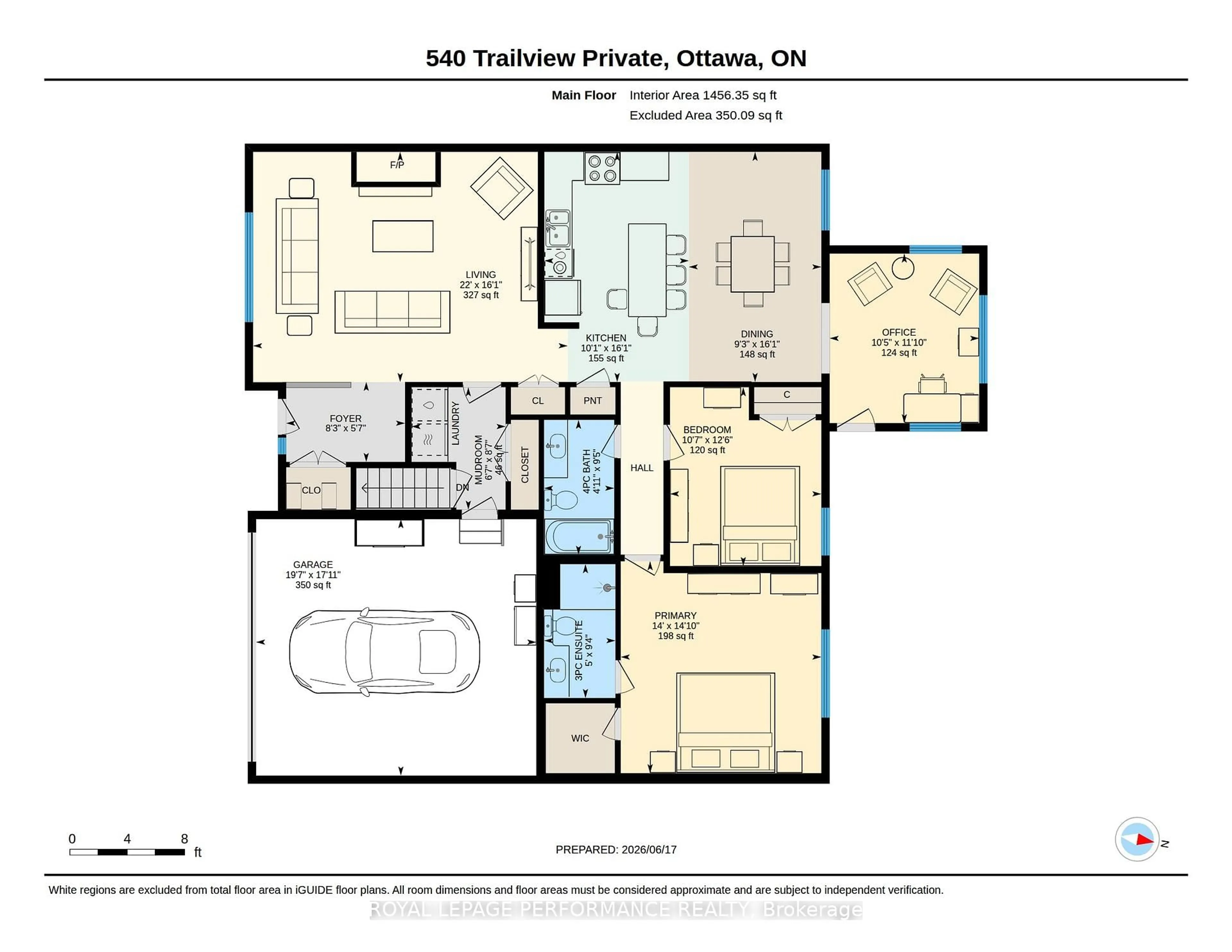 Floor plan for 540 Trailview Private, Carlsbad Springs Ontario K0A 1K0