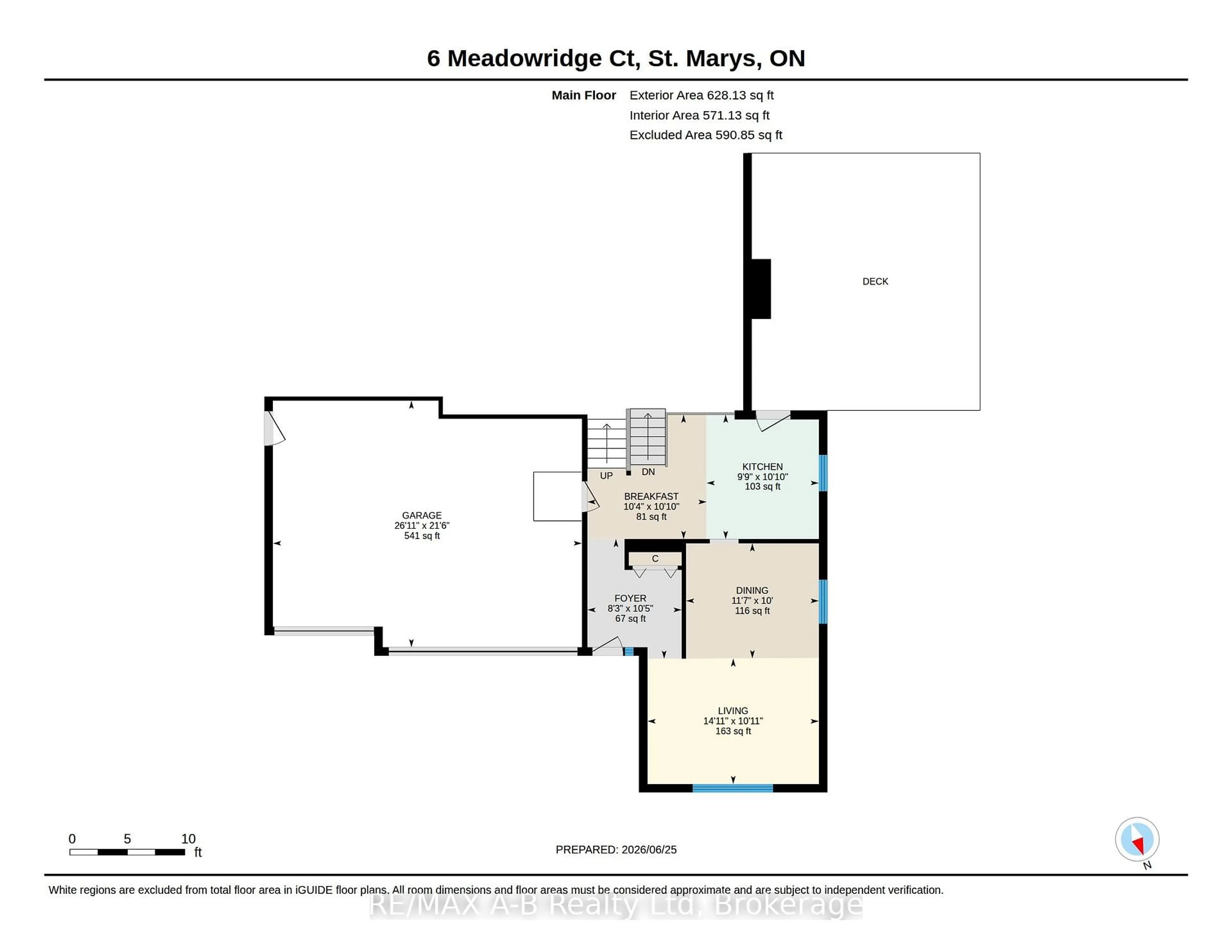 Floor plan for 6 Meadowridge Crt, St. Marys Ontario N4X 1E7