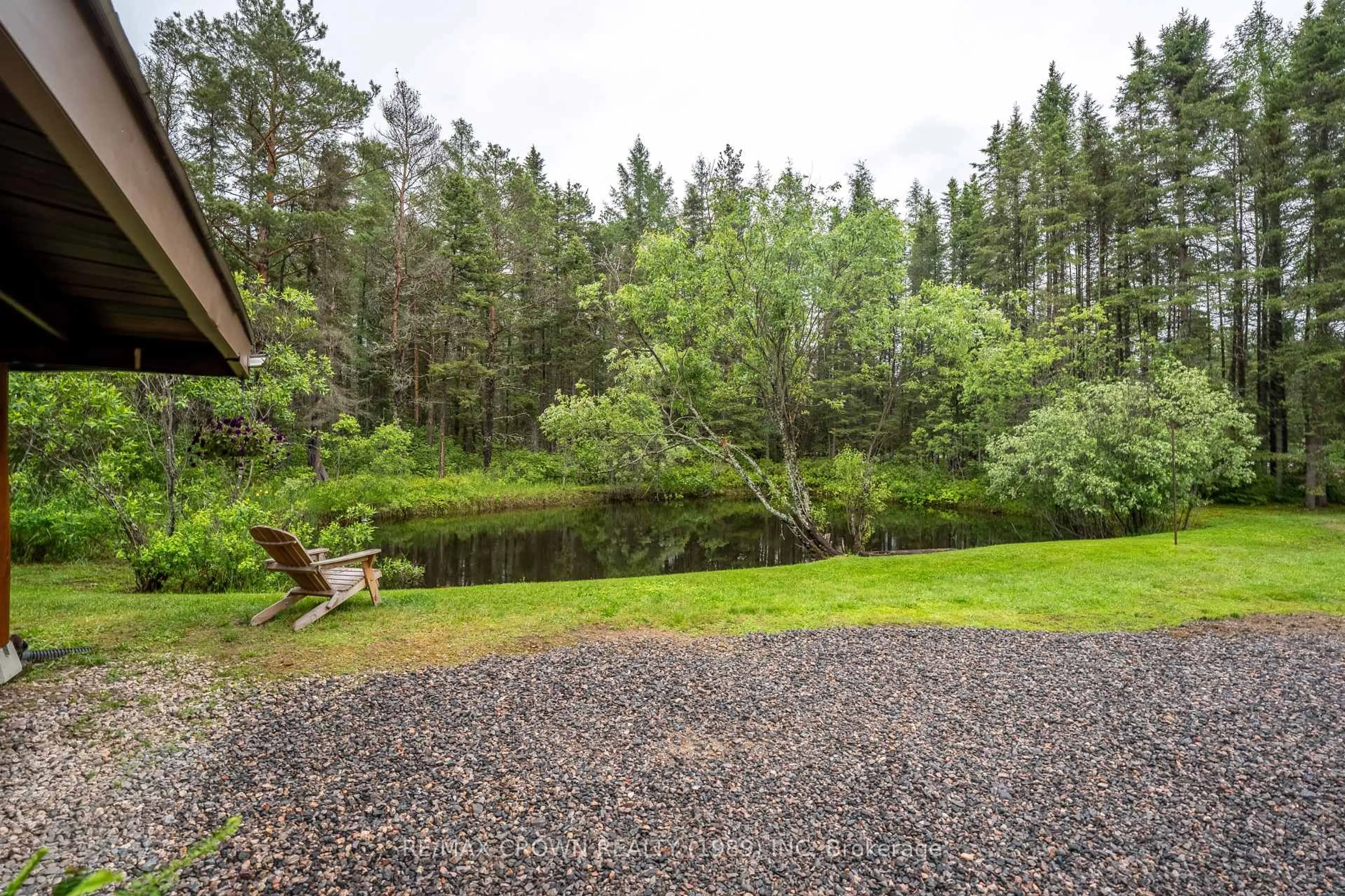 Patio, forest/trees view for 734 Highway 522, Powassan Ontario P0H 2L0