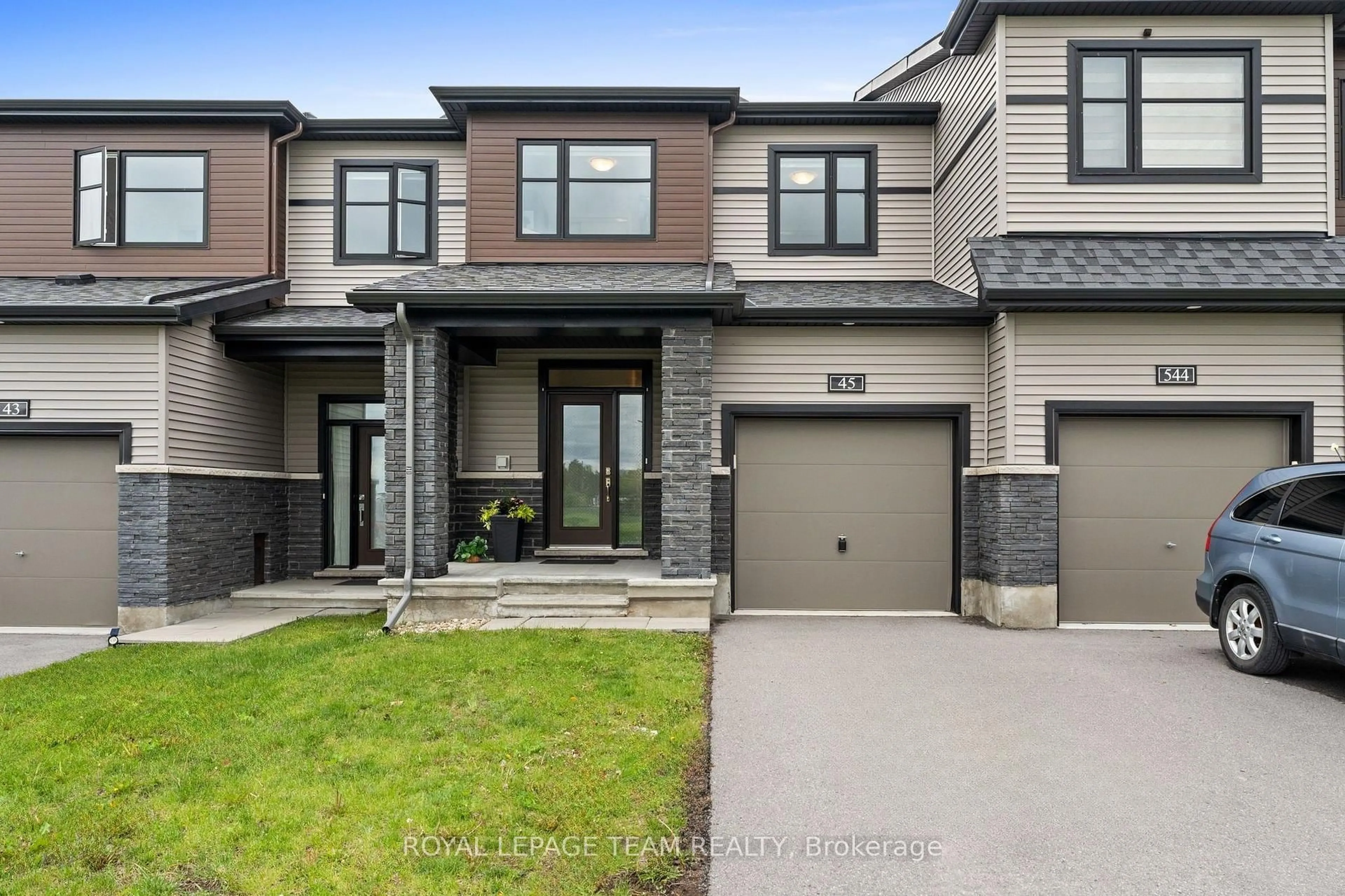 Home with brick exterior material, street for 45 Finglas Crt, Ottawa Ontario K2J 6Y6