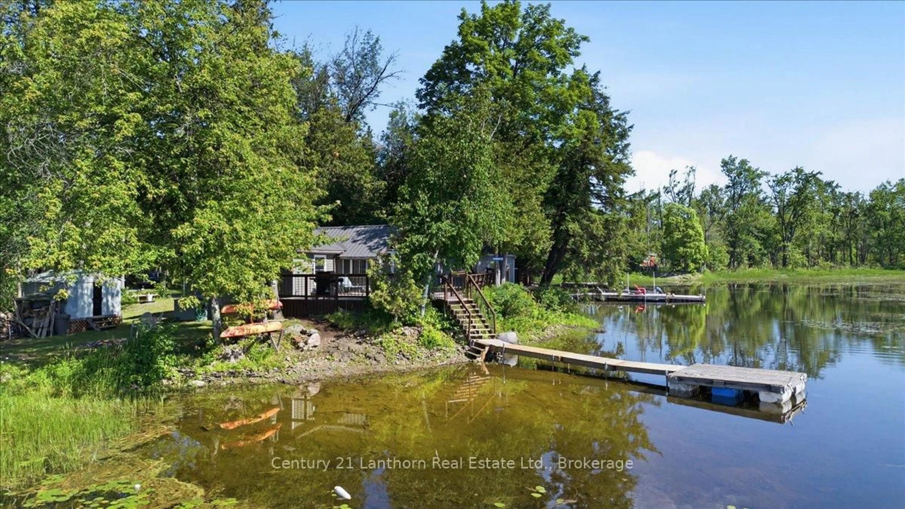A pic from outside/outdoor area/front of a property/back of a property/a pic from drone, water/lake/river/ocean view for 194 Christie Lane, Madoc Ontario K0K 2K0