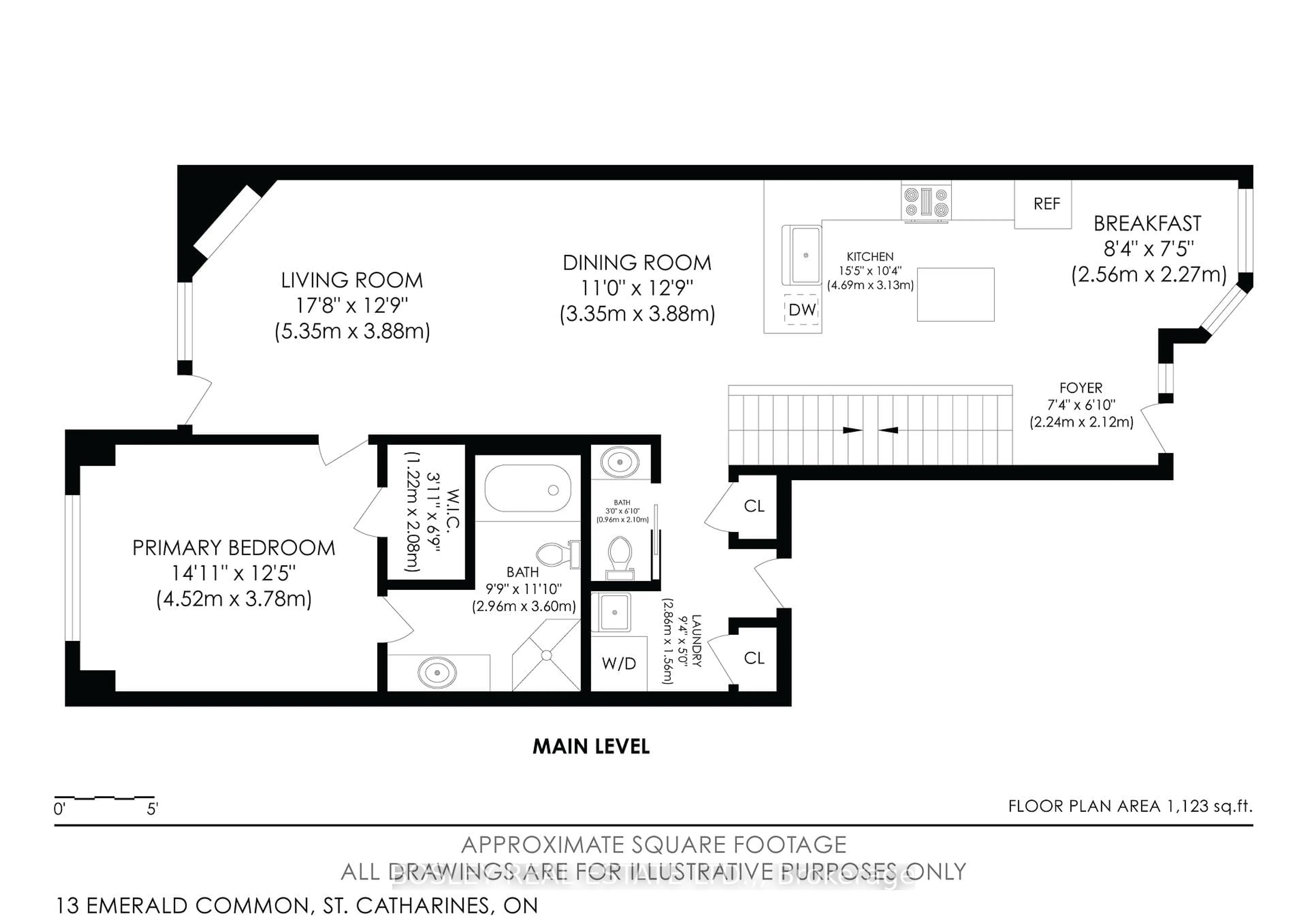 Floor plan for 13 Emerald Common, St. Catharines Ontario L2M 0A7