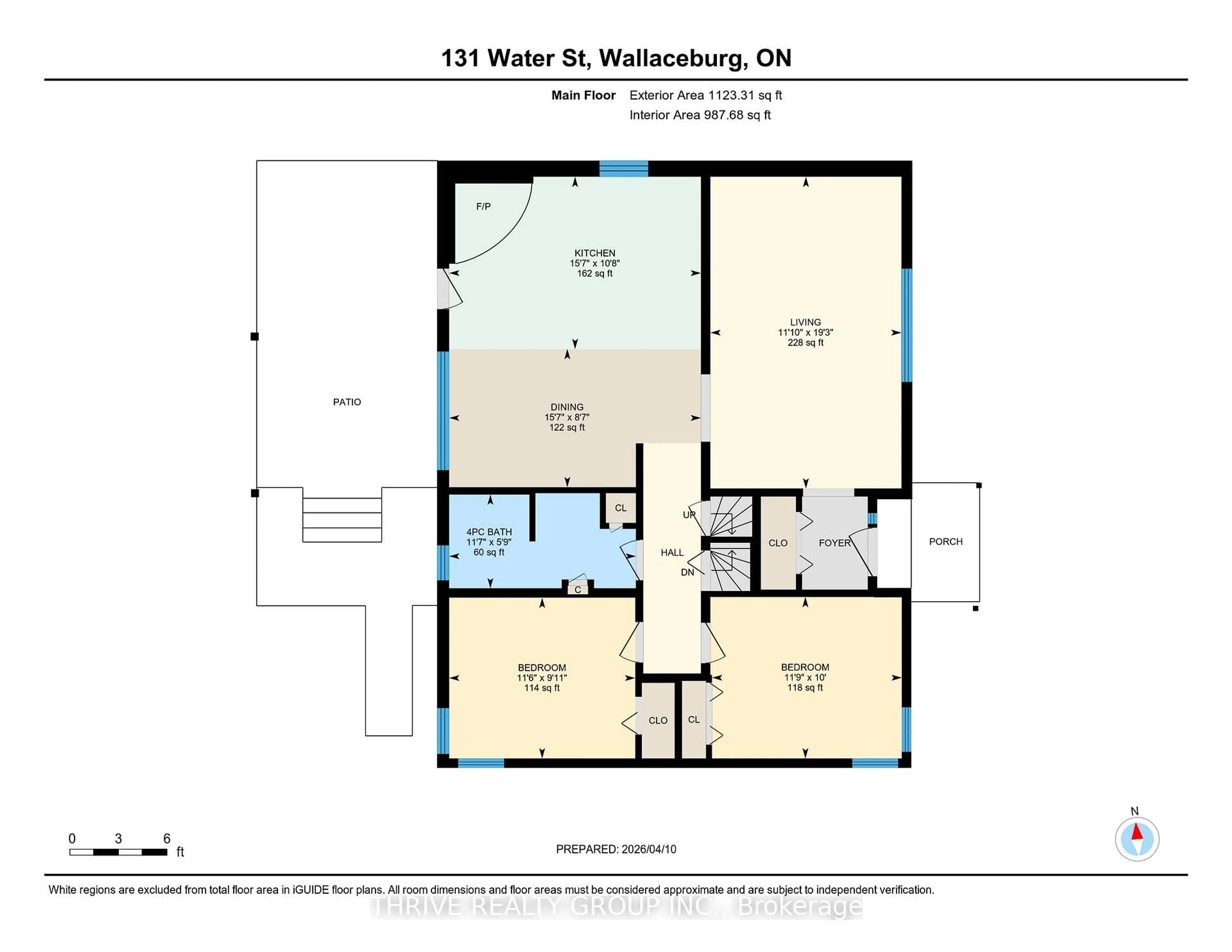 Floor plan for 131 Water St, Chatham-Kent Ontario N8A 2E8