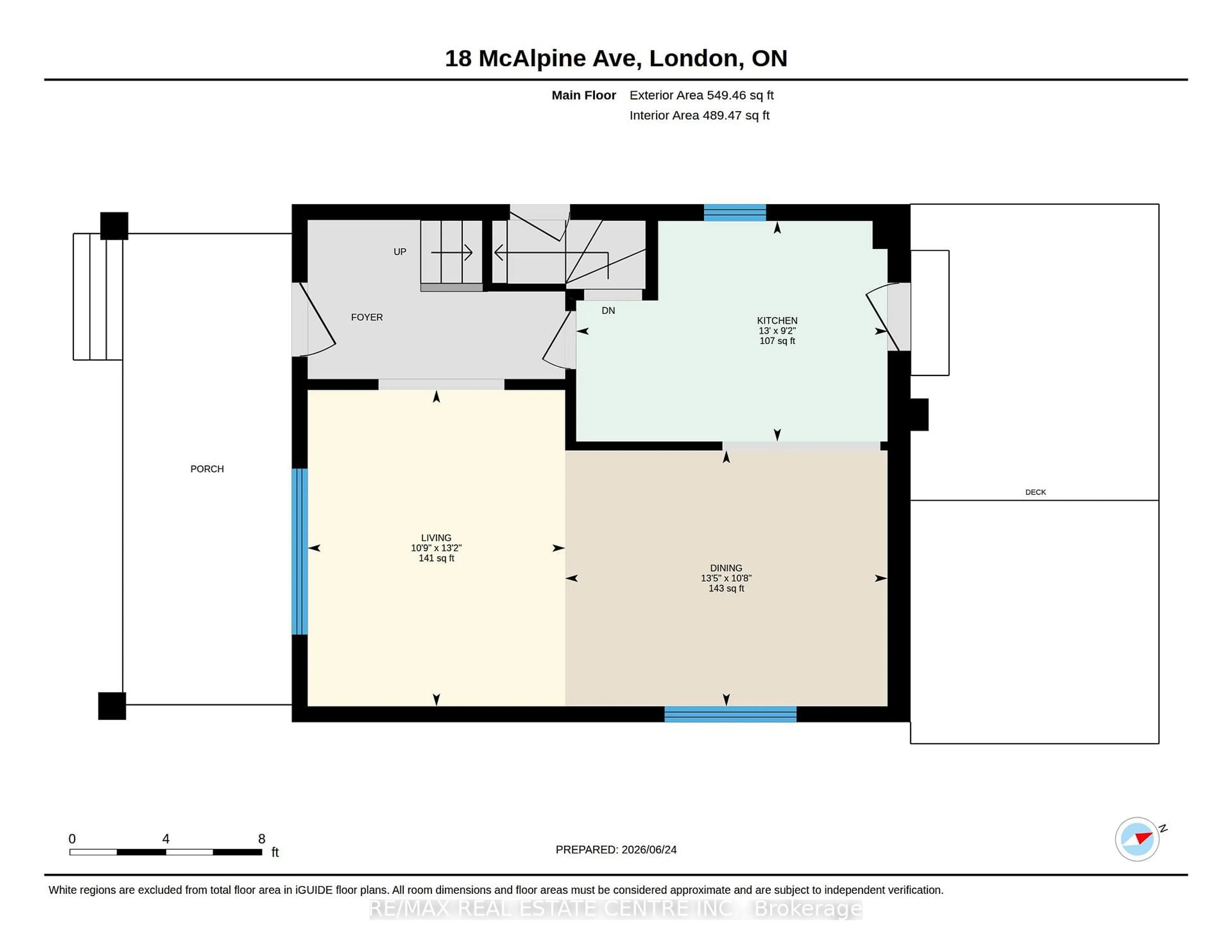 Floor plan for 18 McAlpine Ave, London South Ontario N6J 2T4