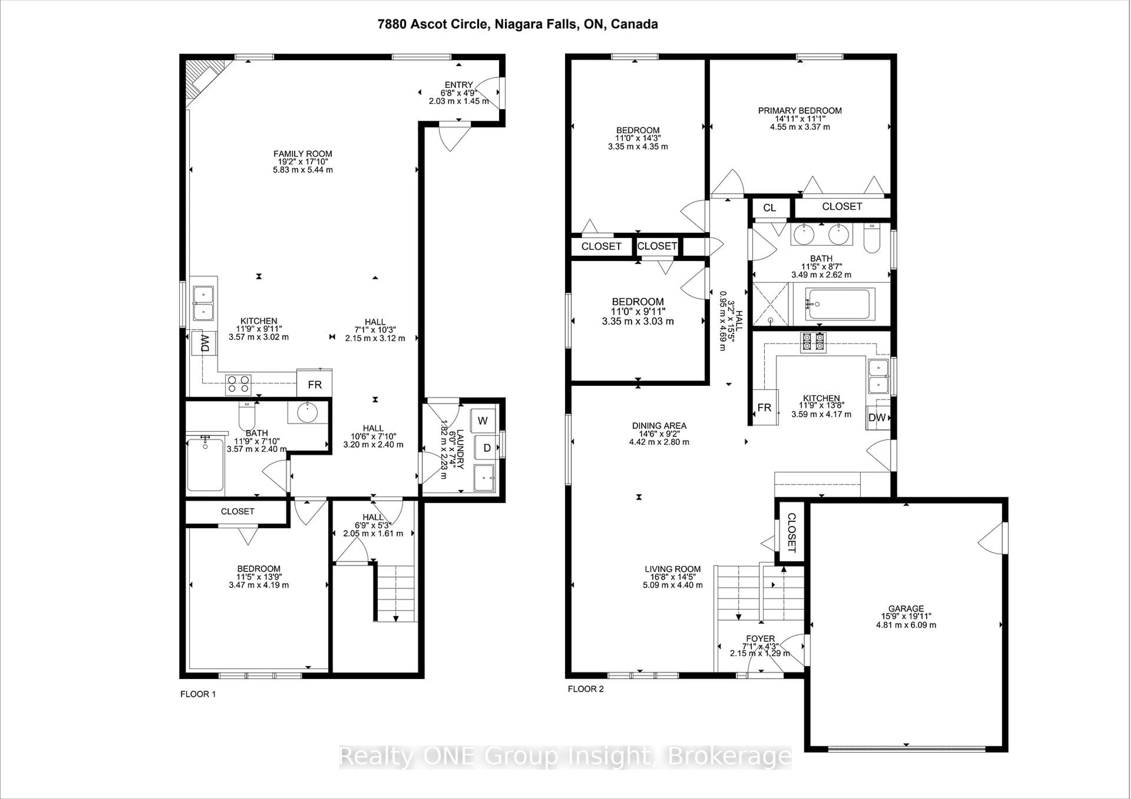 Floor plan for 7880 Ascot Circ, Niagara Falls Ontario L2H 3E4