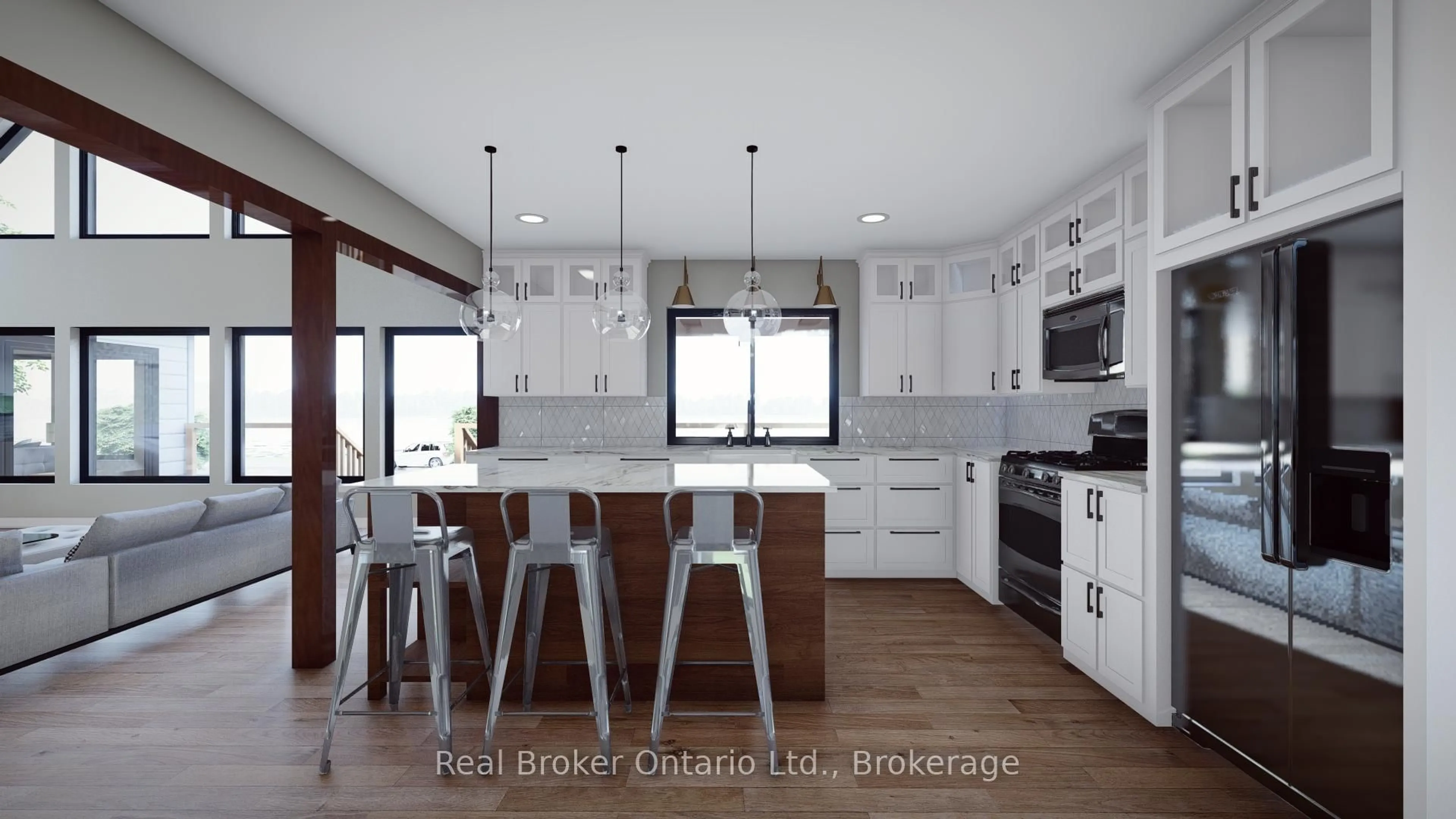 Open concept kitchen, unknown for 110 Tamarac Rd, Northern Bruce Peninsula Ontario N0H 2M0