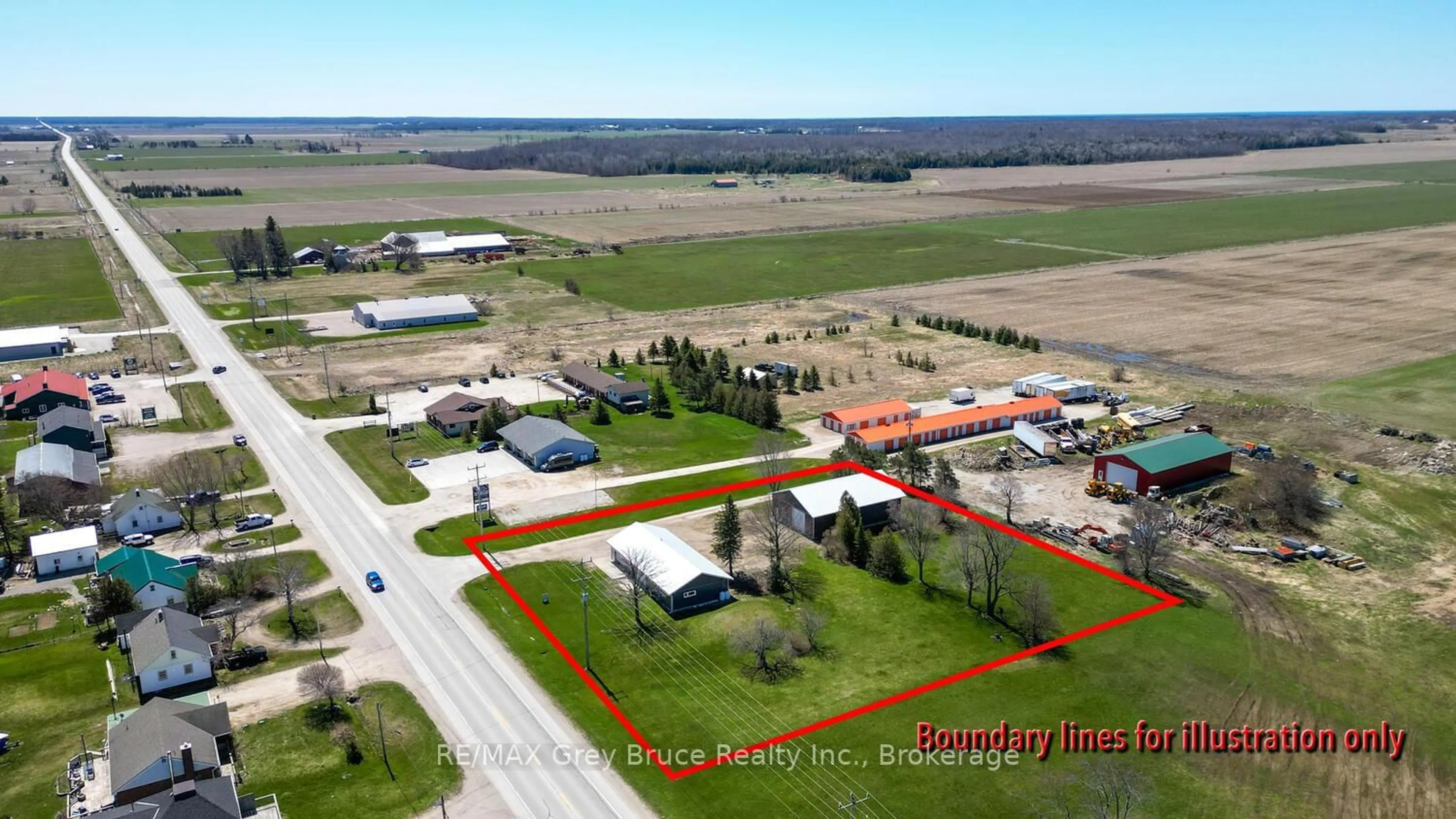A pic from outside/outdoor area/front of a property/back of a property/a pic from drone, building for 2847 HIGHWAY 6, Northern Bruce Peninsula Ontario N0H 1W0