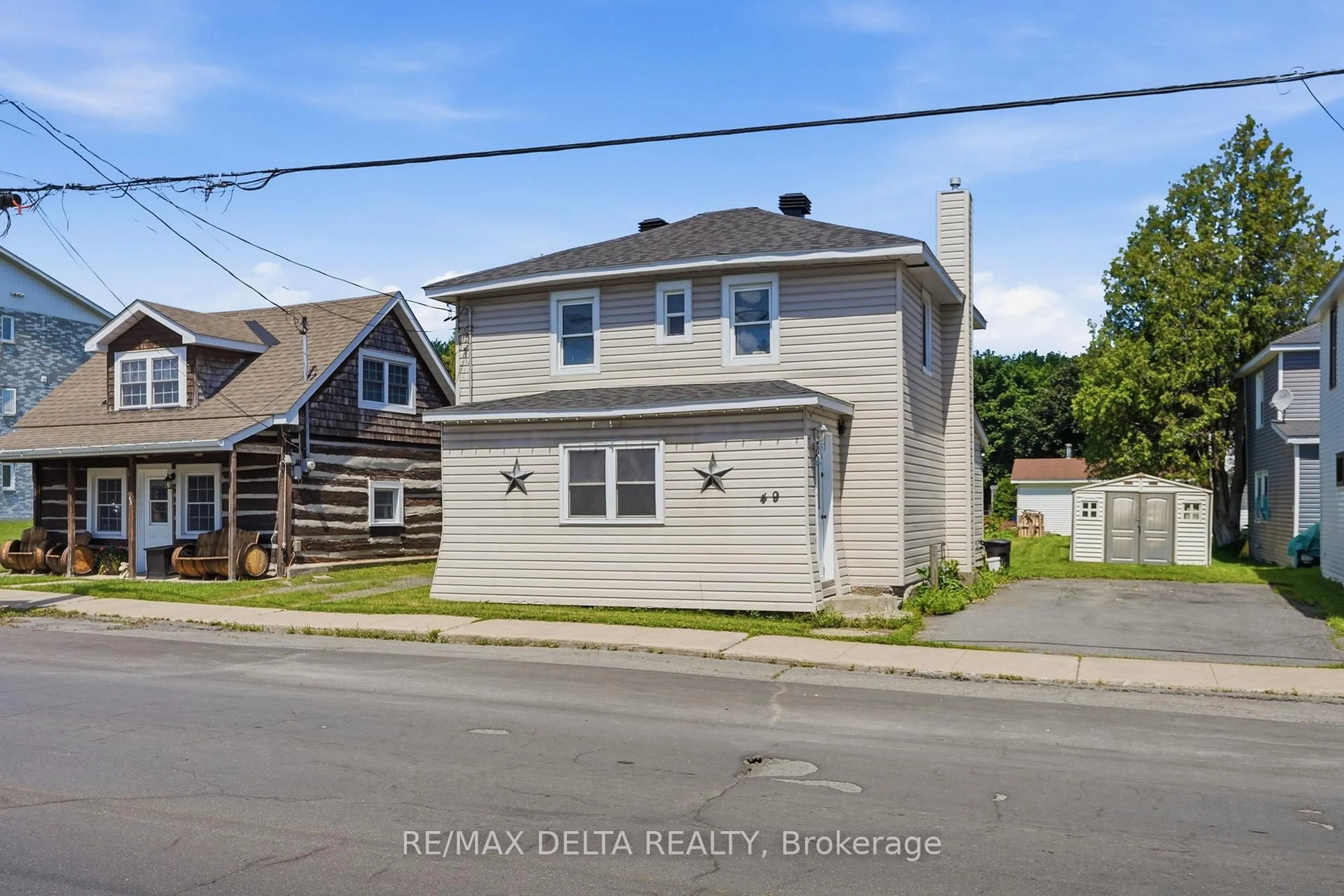 A pic from outside/outdoor area/front of a property/back of a property/a pic from drone, street for 49 Lochiel St, North Glengarry Ontario K0C 1A0
