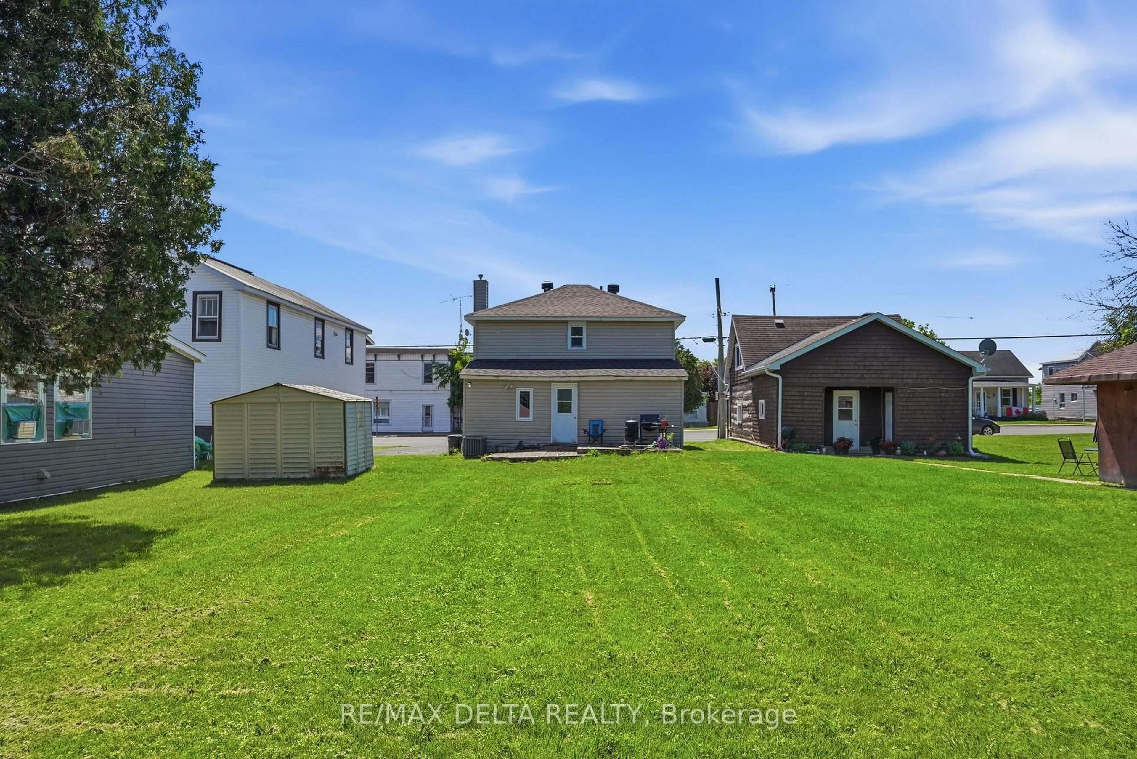A pic from outside/outdoor area/front of a property/back of a property/a pic from drone, water/lake/river/ocean view for 49 Lochiel St, North Glengarry Ontario K0C 1A0